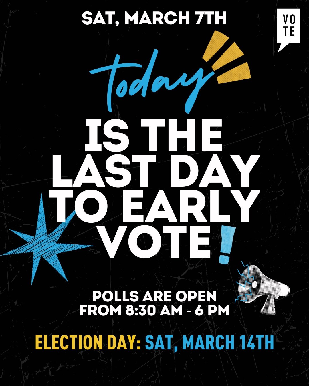 🗳️ Today is the LAST day to early vote for the upcoming runoffs &amp; special primary elections!!
&nbsp;
Senate District 3 (replacing Joe Bouie)
-Kenn Barnes (D)
-Sidney Barthelemy II (D)

House District 100 (replacing Jason Hughes)
-Dana Henry (D)
