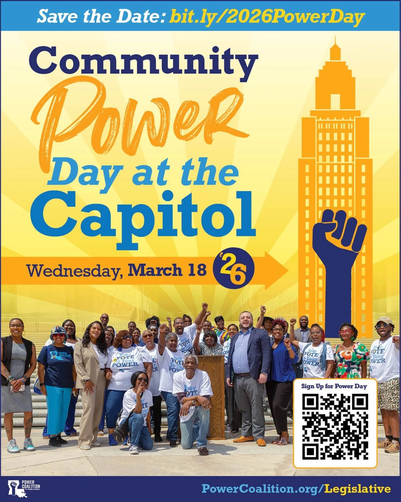 On March 18, Power Coalition is hosting its annual Day at the Capitol.&nbsp;This year, partners from across the state are coming together to push for a State Voting Rights Act that protects Louisianans&rsquo; fundamental right to vote and ensures fai