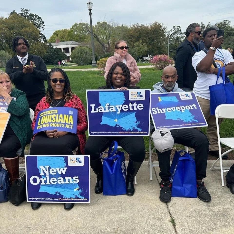 Yesterday, Louisiana showed what people power looks like. Hundreds of people gathered in front of the Capitol: organizers, directly impacted people, families, and community members, all standing united for voting rights, dignity, and a democracy that