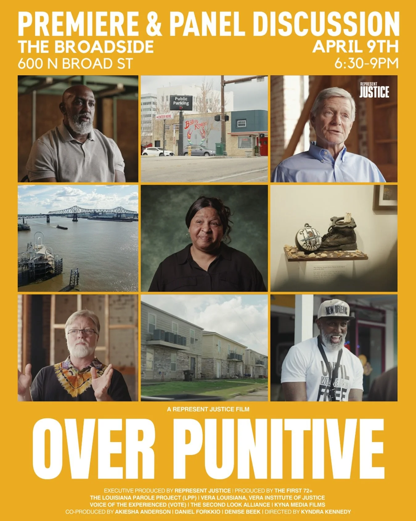 Join us at The Broadside on Thursday, April 9th for the premiere screening of the film &lsquo;Over Punitive&rsquo; produced by @representjustice alongside our partners @justicespromise @thefirst72plus @verainstitute and @paroleproject. The film tells