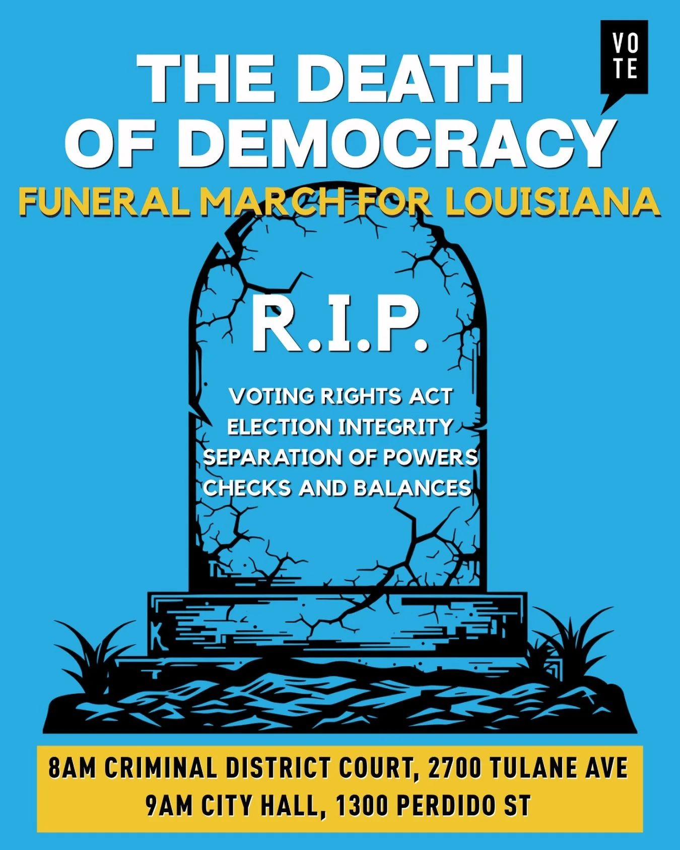 On May 4, people across the state of Louisiana will take to the streets in New Orleans for a Funeral March for Democracy. From court decisions to backroom legislation, elected officials are chipping away at voting rights, overturning the will of vote