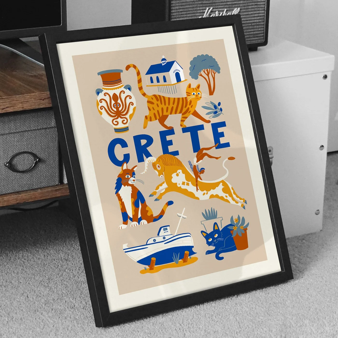 Crete Travel Poster