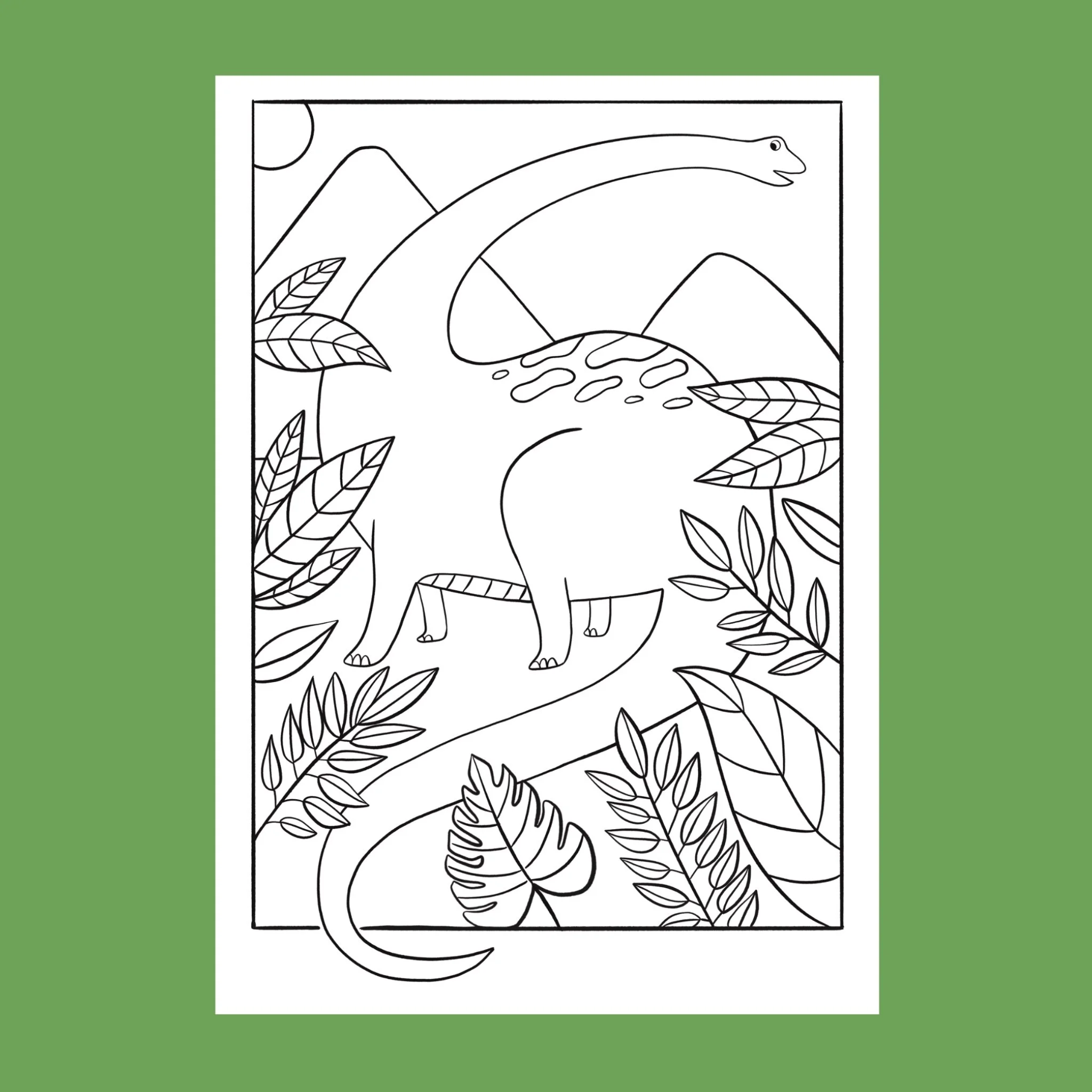 Dinosaur for colouring book