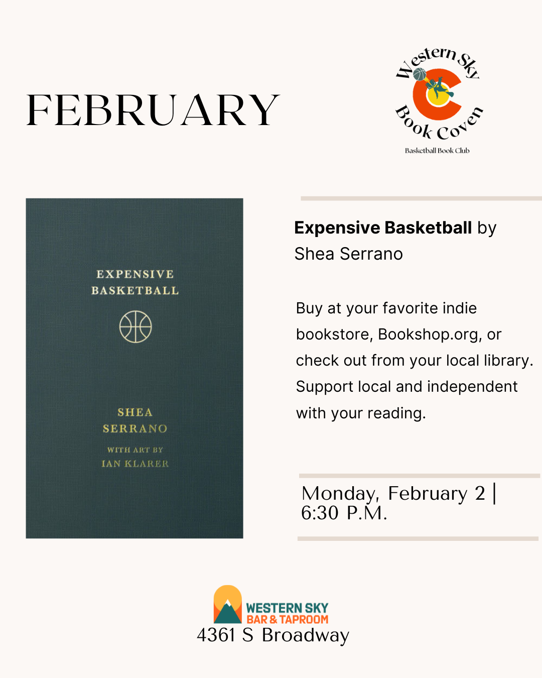 Western Sky Book Coven: Basketball Book Club