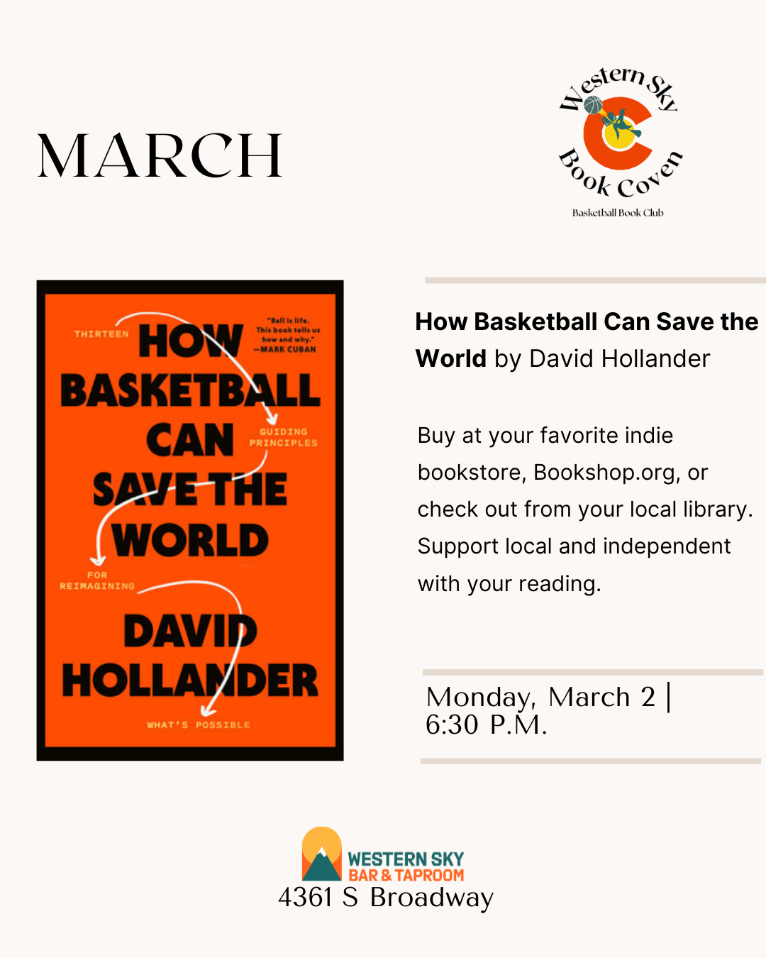 Western Sky Book Coven: Basketball Book Club