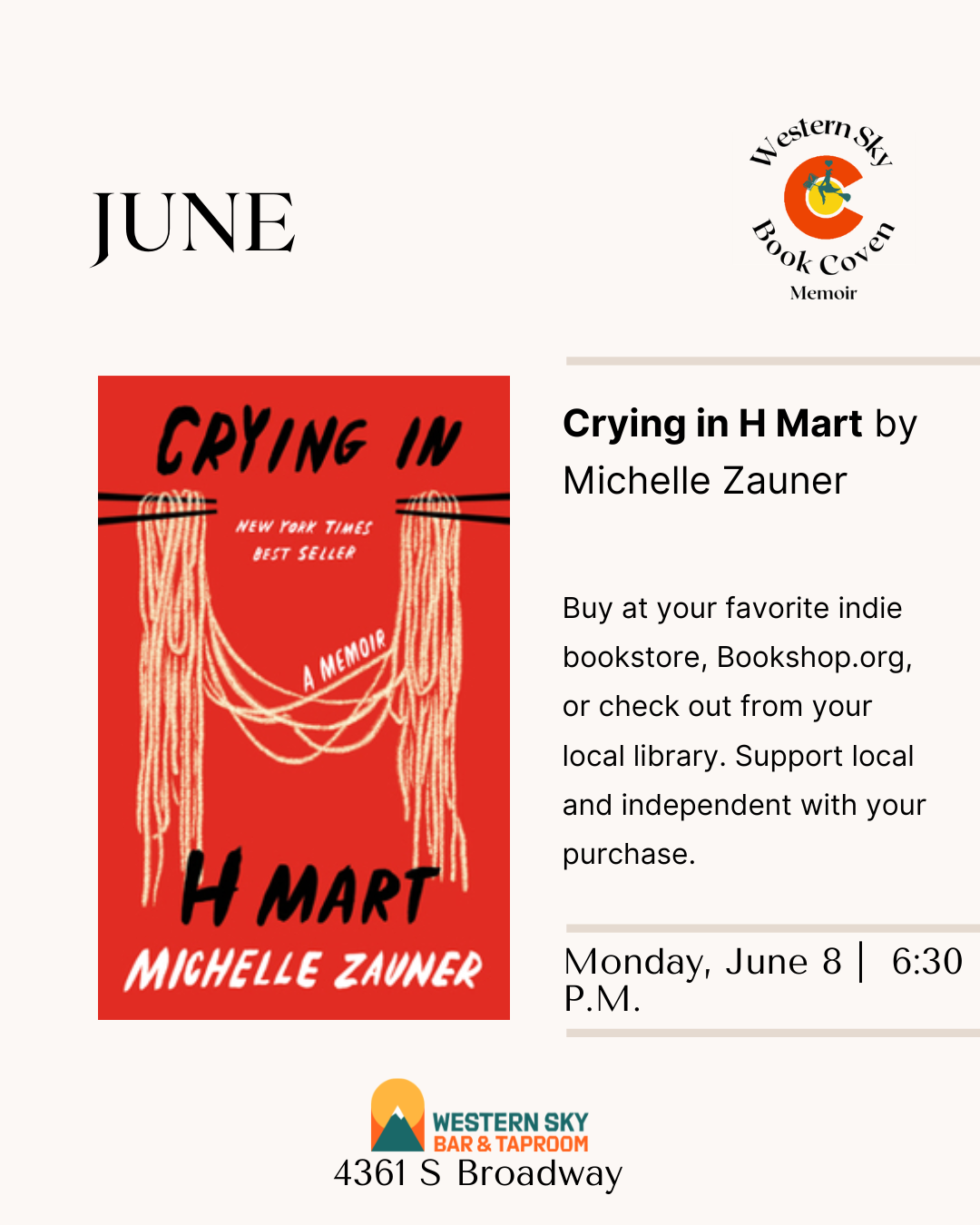 Western Sky Book Coven: Memoir