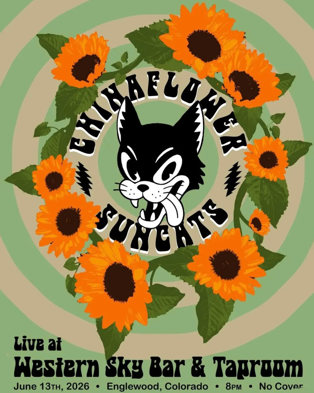 Live music at Western Sky: Chinaflower Suncats