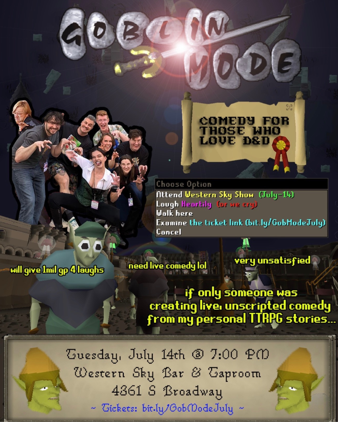 Goblin Mode Improv- Ticket Required 
