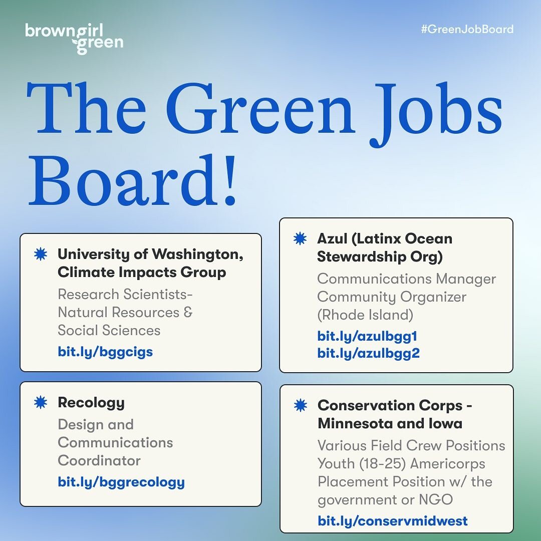 It may be cold this winter, but these green jobs are pipin HOT 😮&zwj;💨😍 #browngirlgreen #greenjobs

For more jobs like this- sign up for the brown girl green newsletter bit.ly/browngirlnews 😎🌎❤️

Andddd 
Email browngirlgreenshow@gmail.com if you