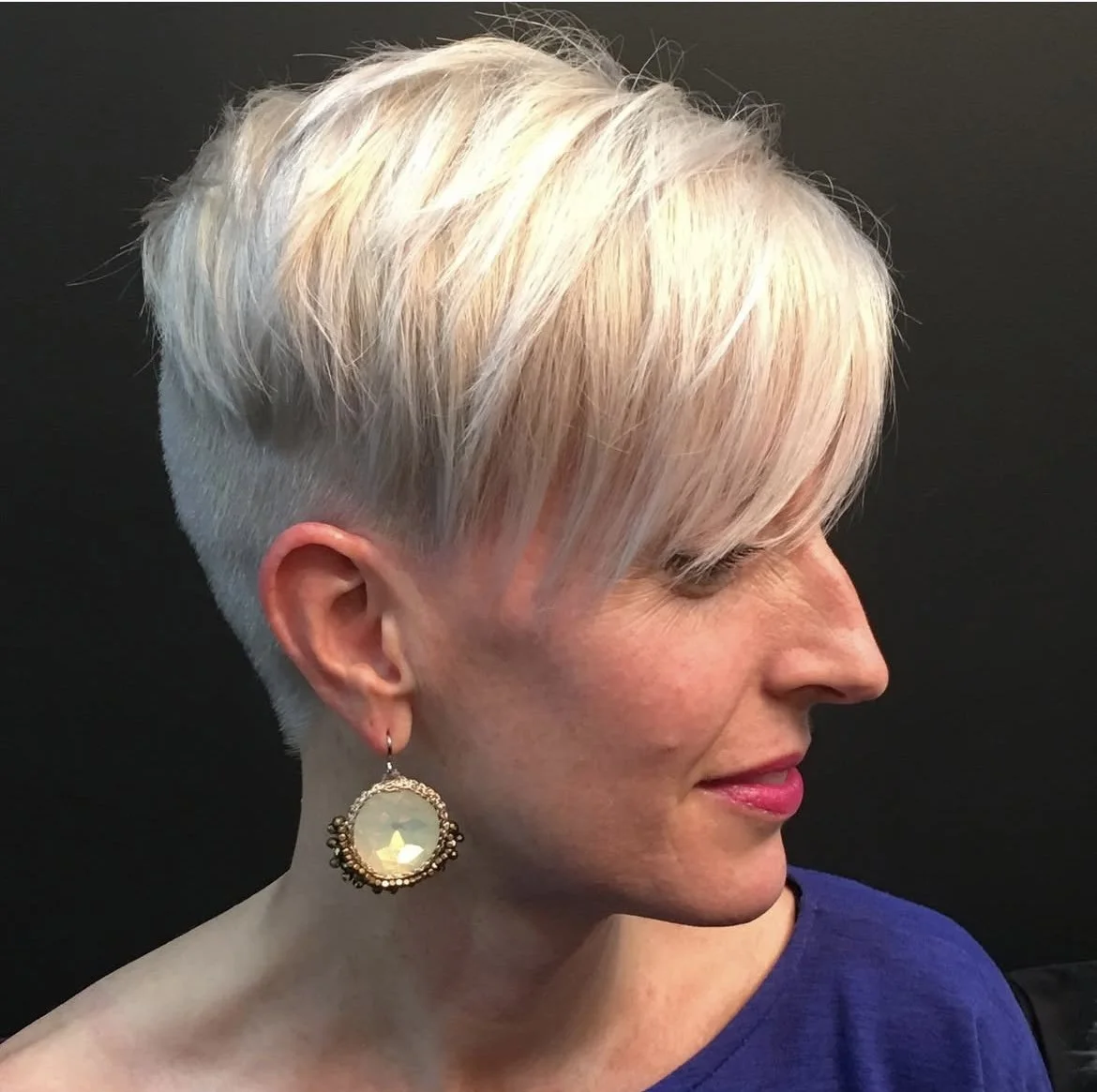 Blonde undercut for women