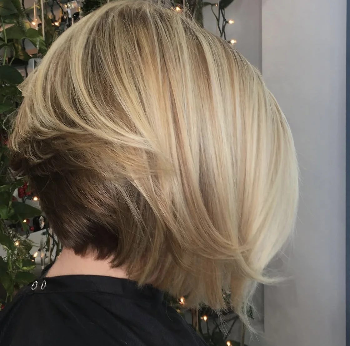 Blonde bob haircut