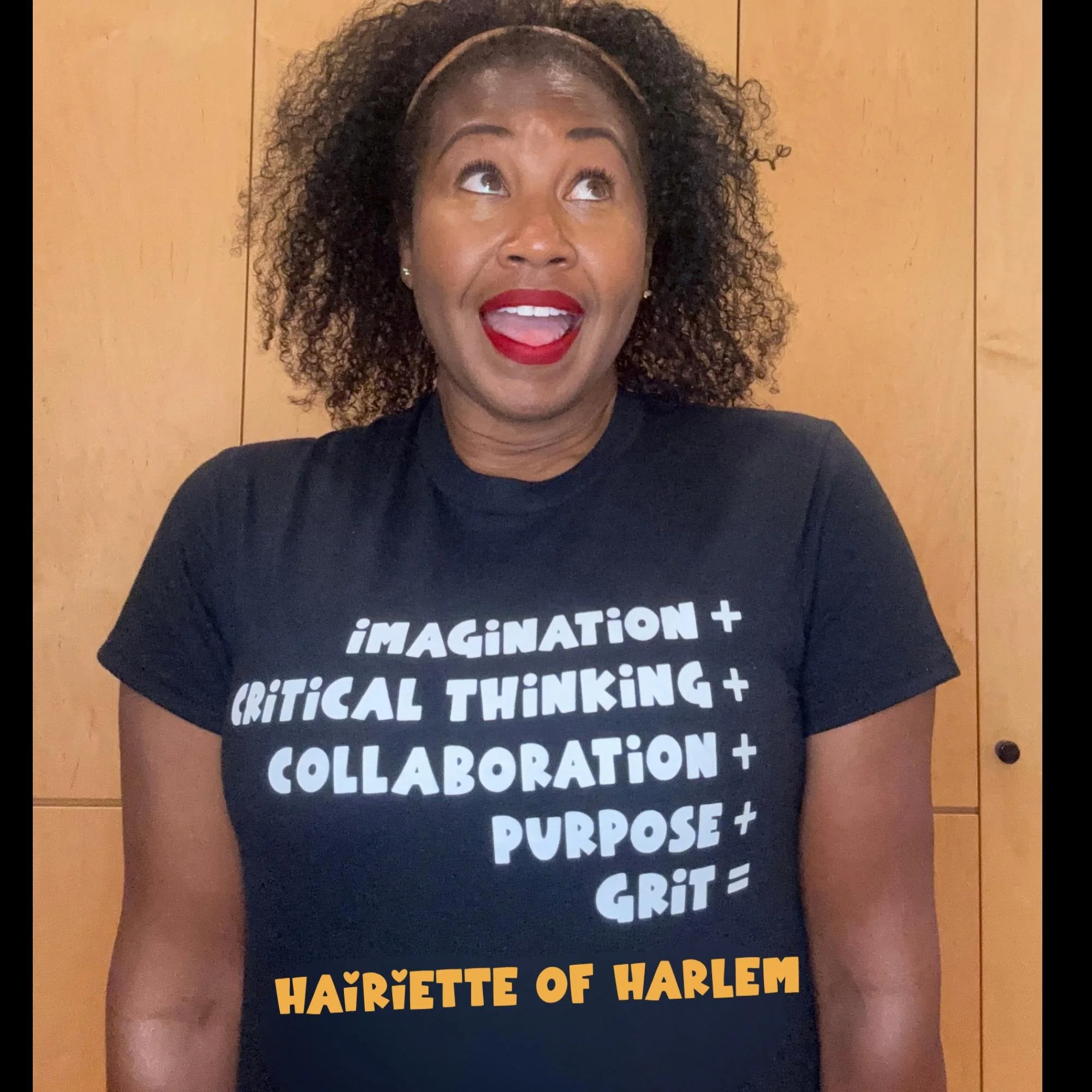 Hairiette of Harlem "Imagination and Grit" T-shirt