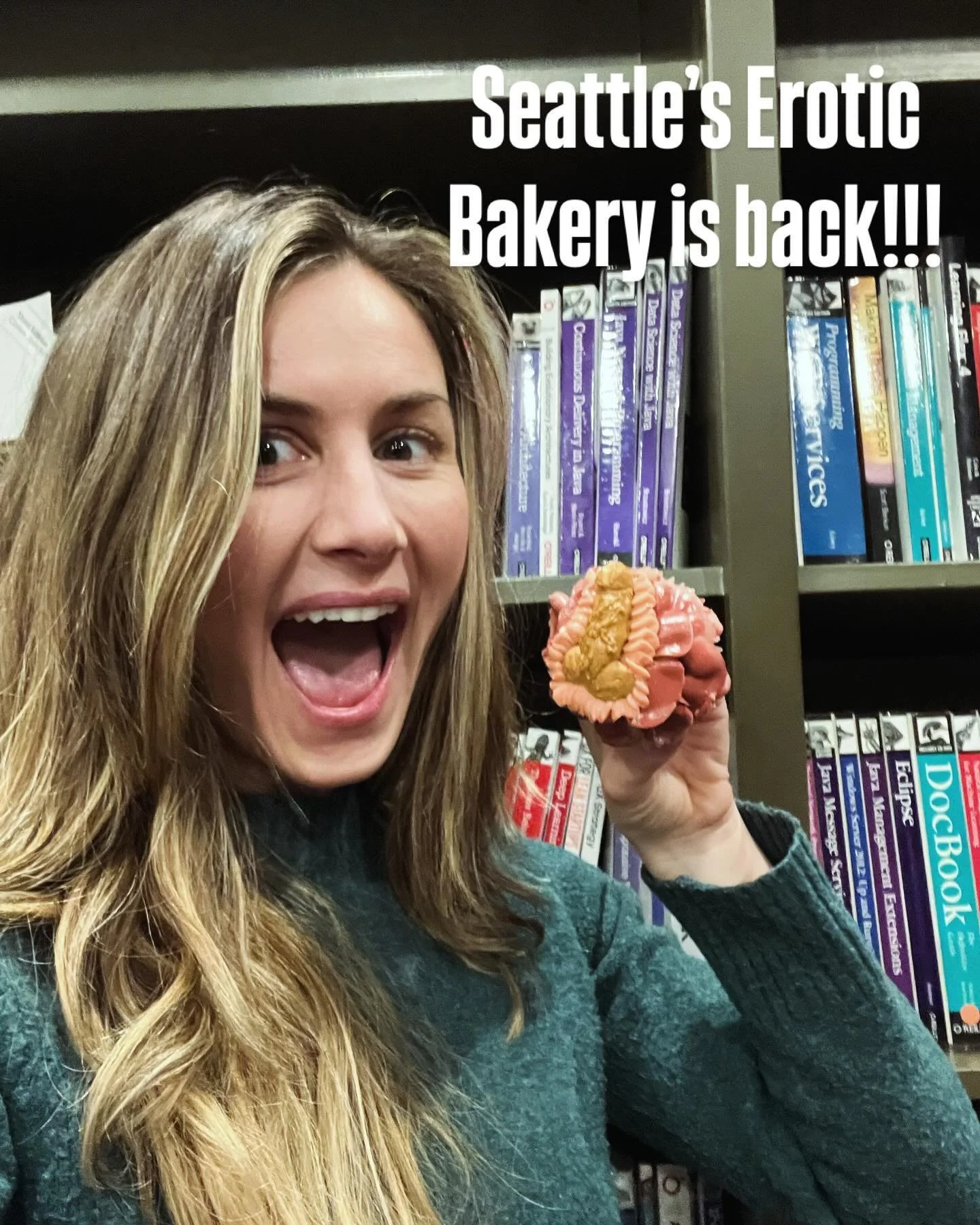 Got to try out this tasty treat from the @thecheekyfig_!! A true delight! I was so sad when the Erotic Bakery closed in 2015! I can&rsquo;t believe it took Seattle this long to finally give the people what they deserve&mdash; Erotic baked goods! Than