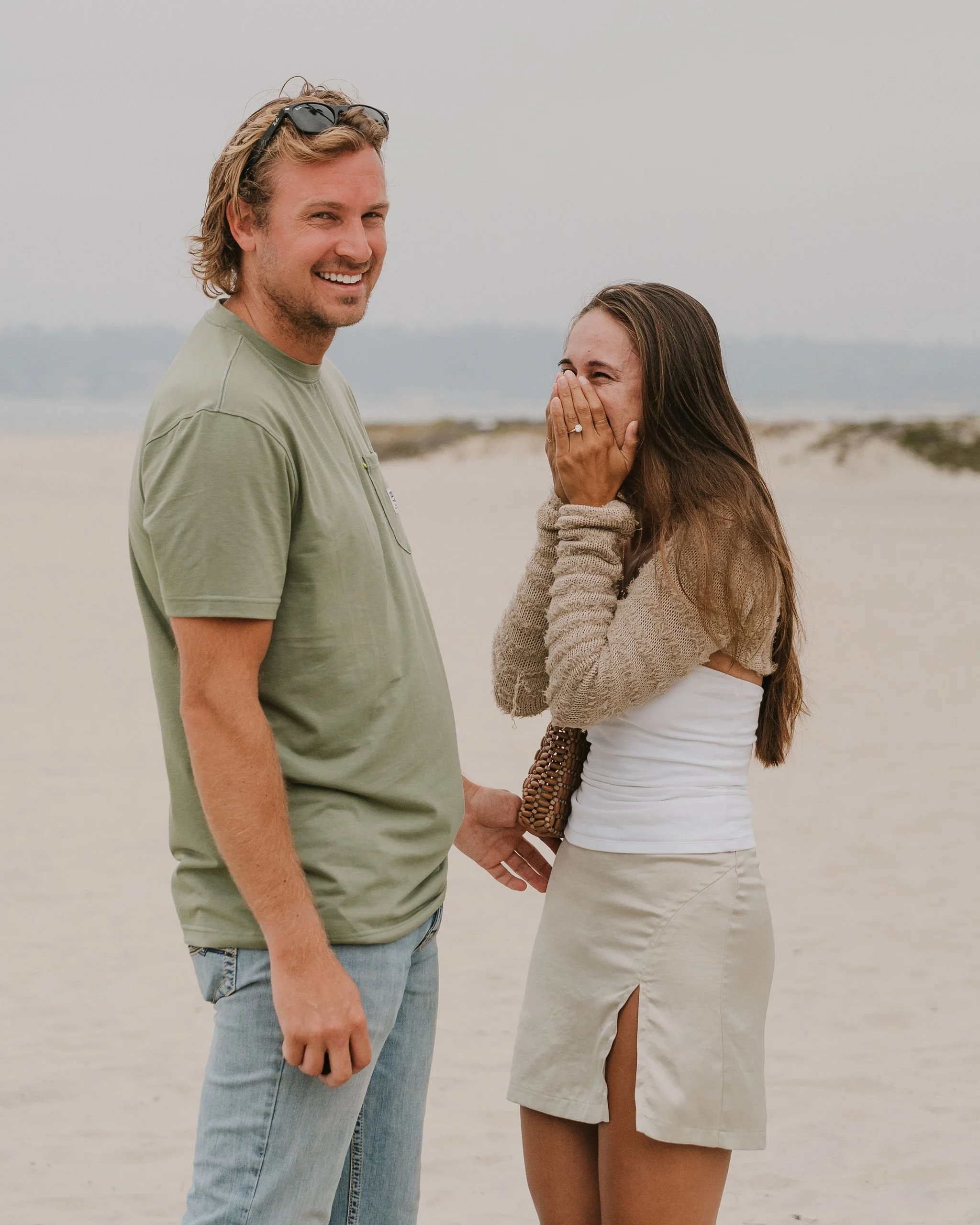Surprise Marriage Proposal and Engagement Portraits on the Beach at the Hotel Del in Coronado, California (San Diego Proposal Photographer)