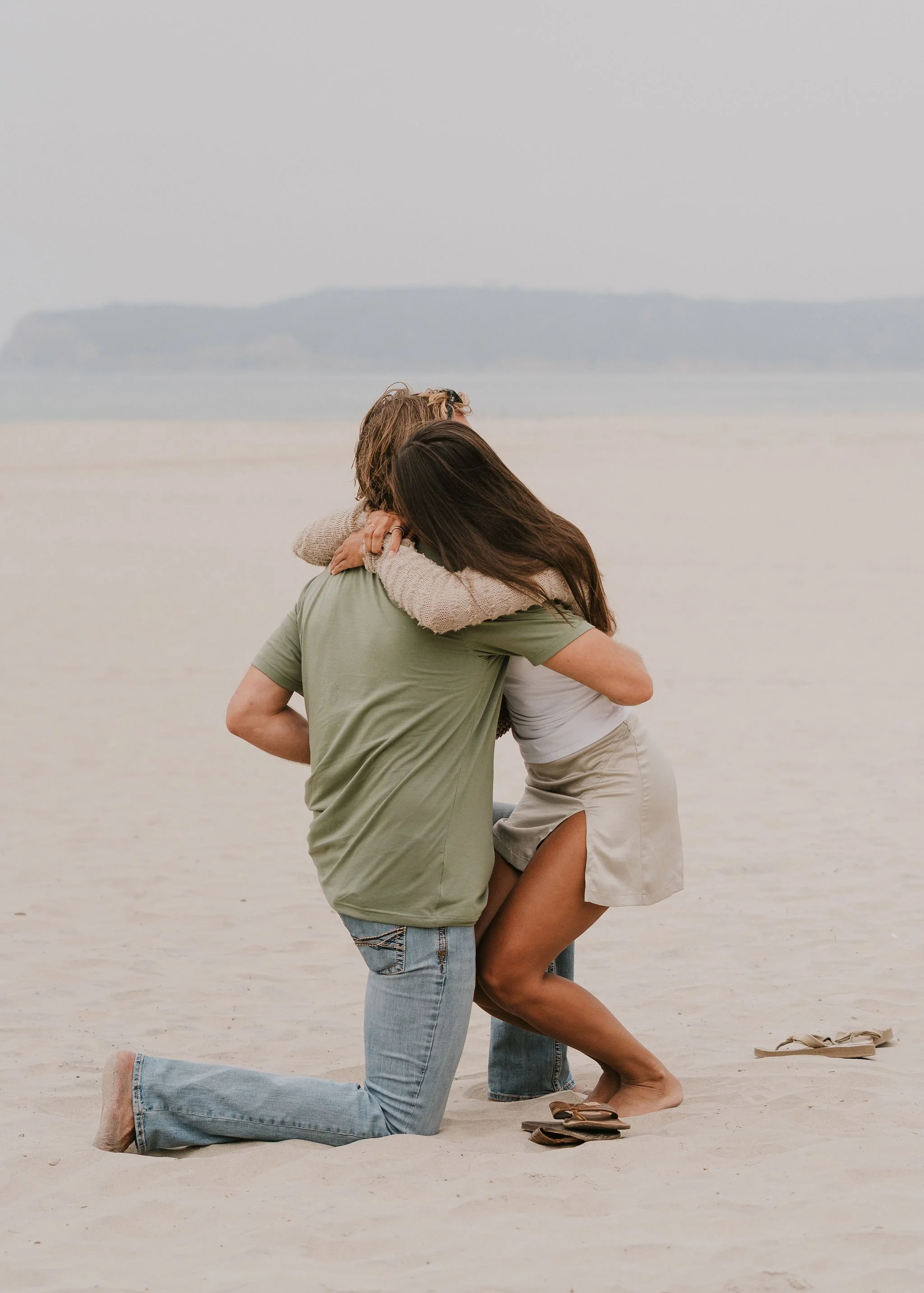 Surprise Marriage Proposal and Engagement Portraits on the Beach at the Hotel Del in Coronado, California (San Diego Proposal Photographer)