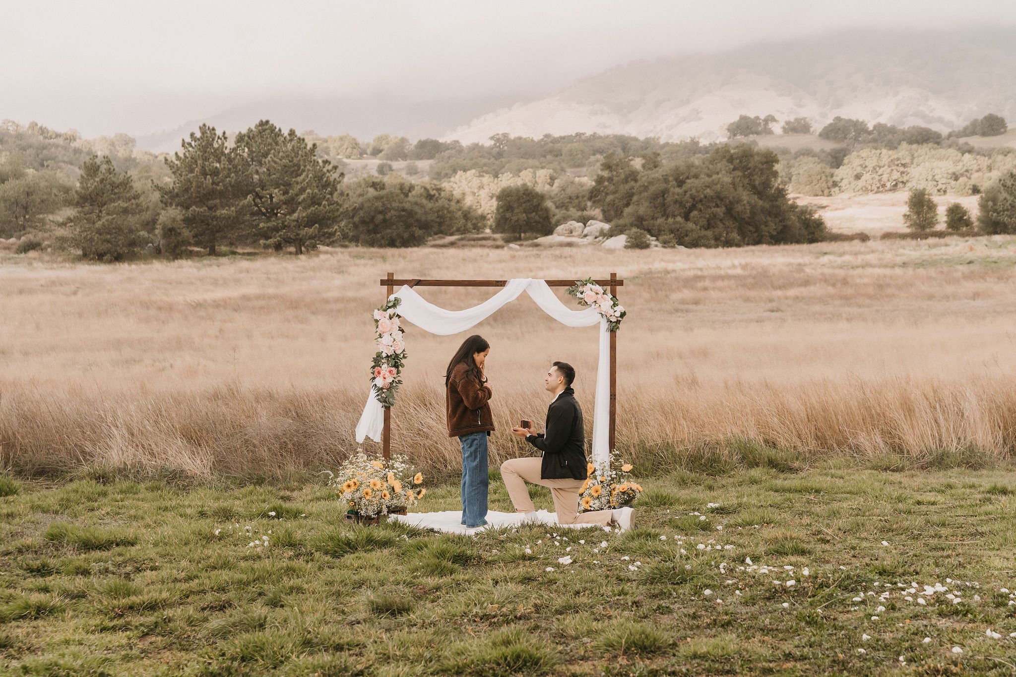 Surprise Marriage Proposal and Engagement Portraits at Bailey Creek Ranch in Julian, California