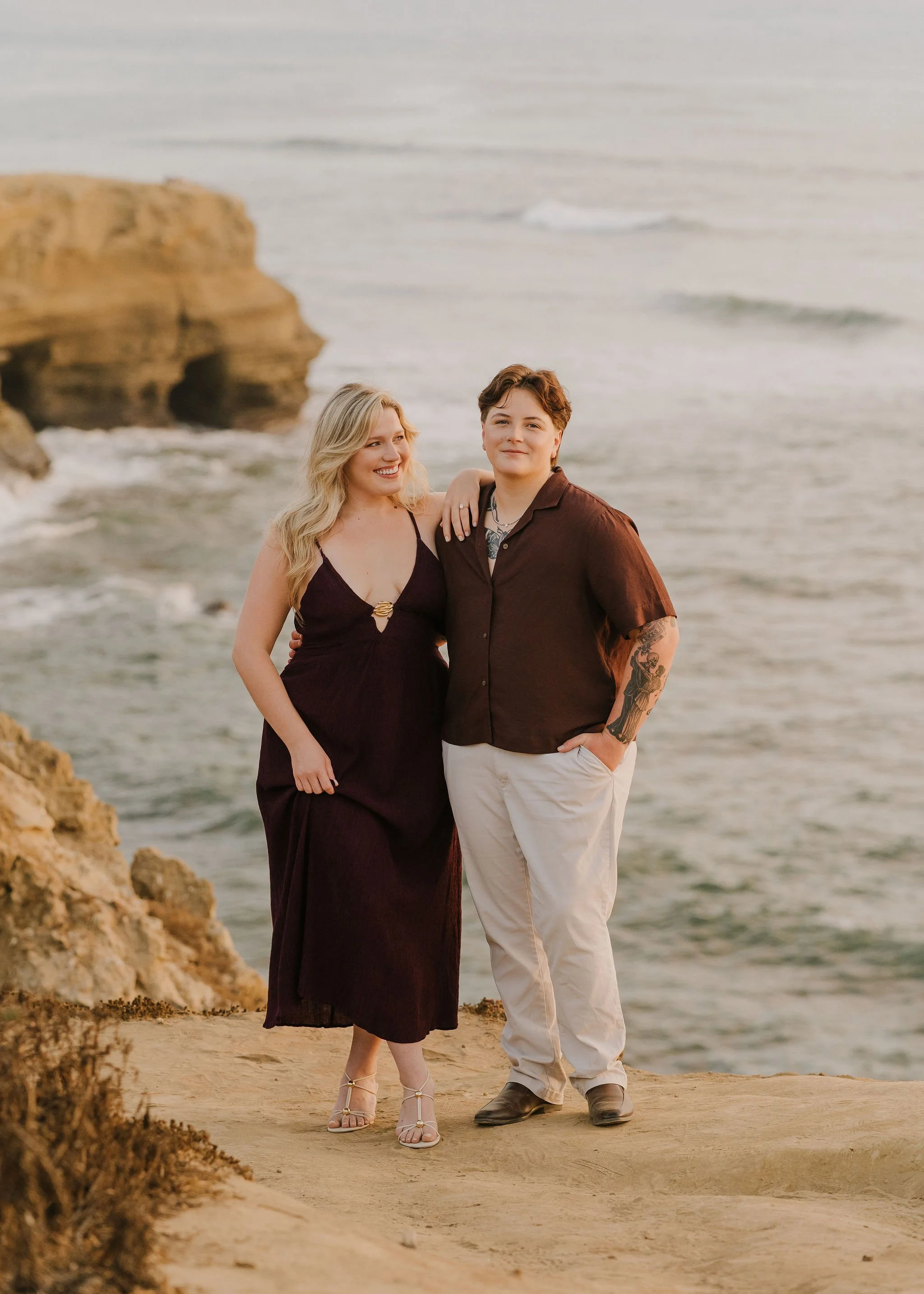 A Sunset Cliffs Surprise Proposal in San Diego, California: Ash &amp; Megan's Story