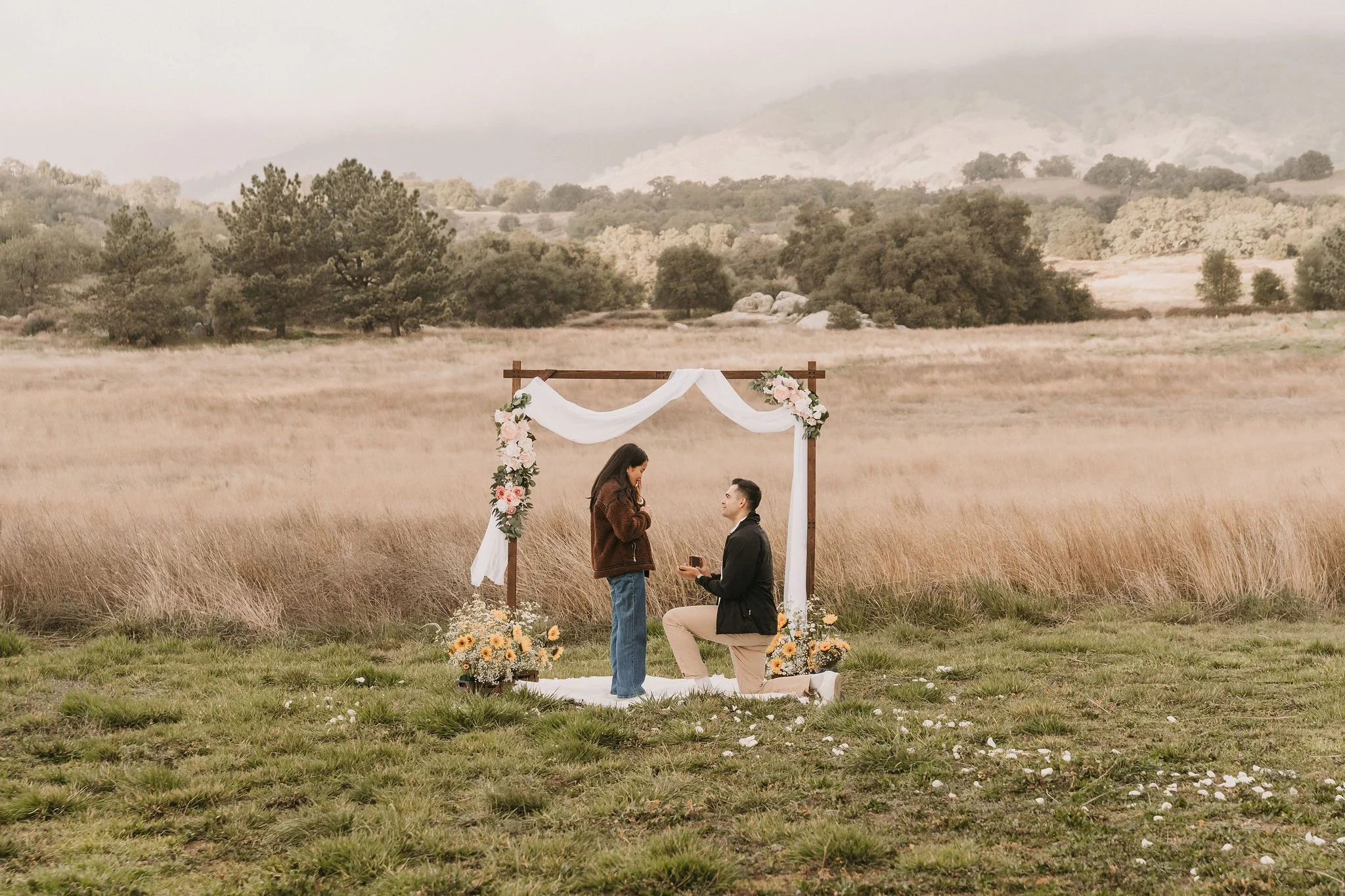 Surprise Marriage Proposal at Bailey Creek Ranch with Mountain Views in Julian, California (San Diego Proposal and Couples Photographer)