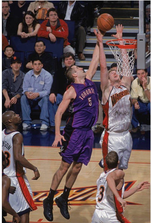 Fighting for a rebound versus Golden State