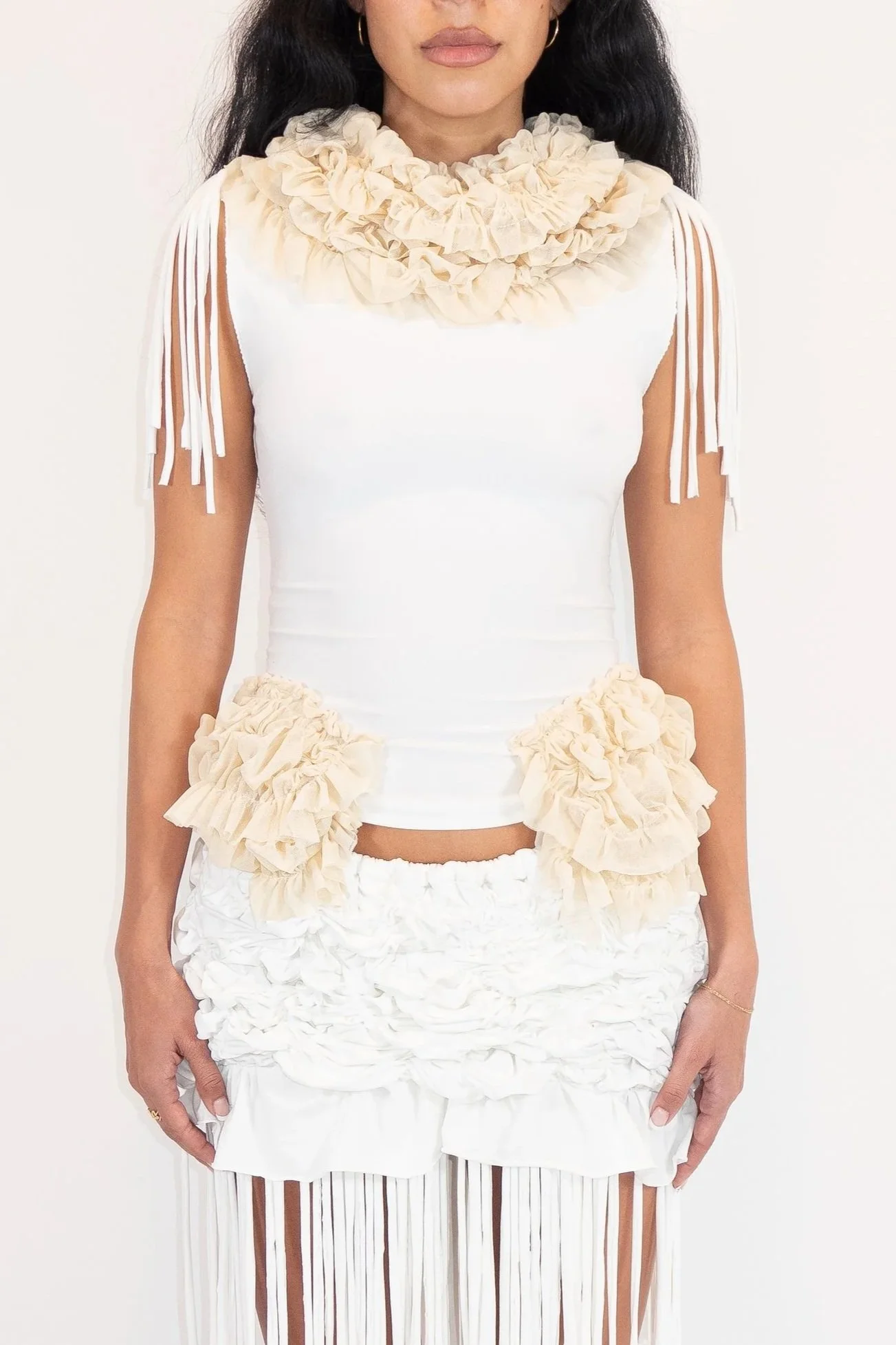 TIERED TOP - IVORY BEIGE