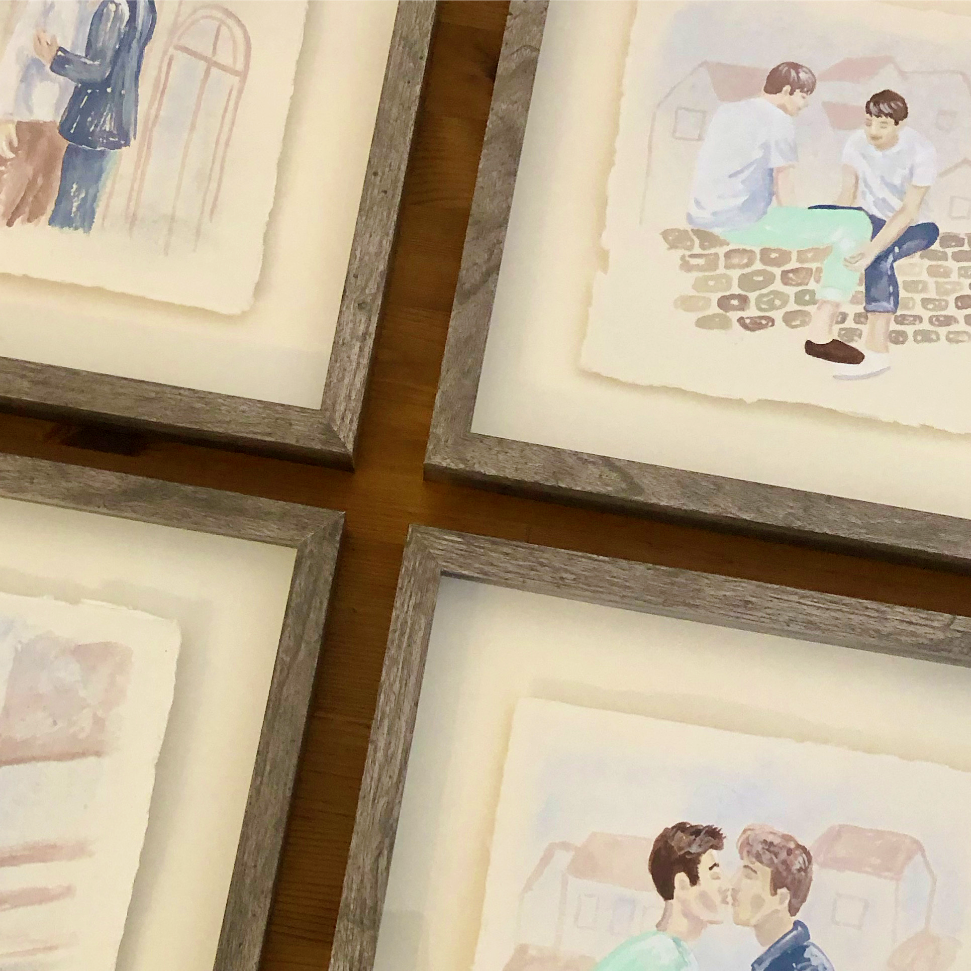 framing artworks for exhibition