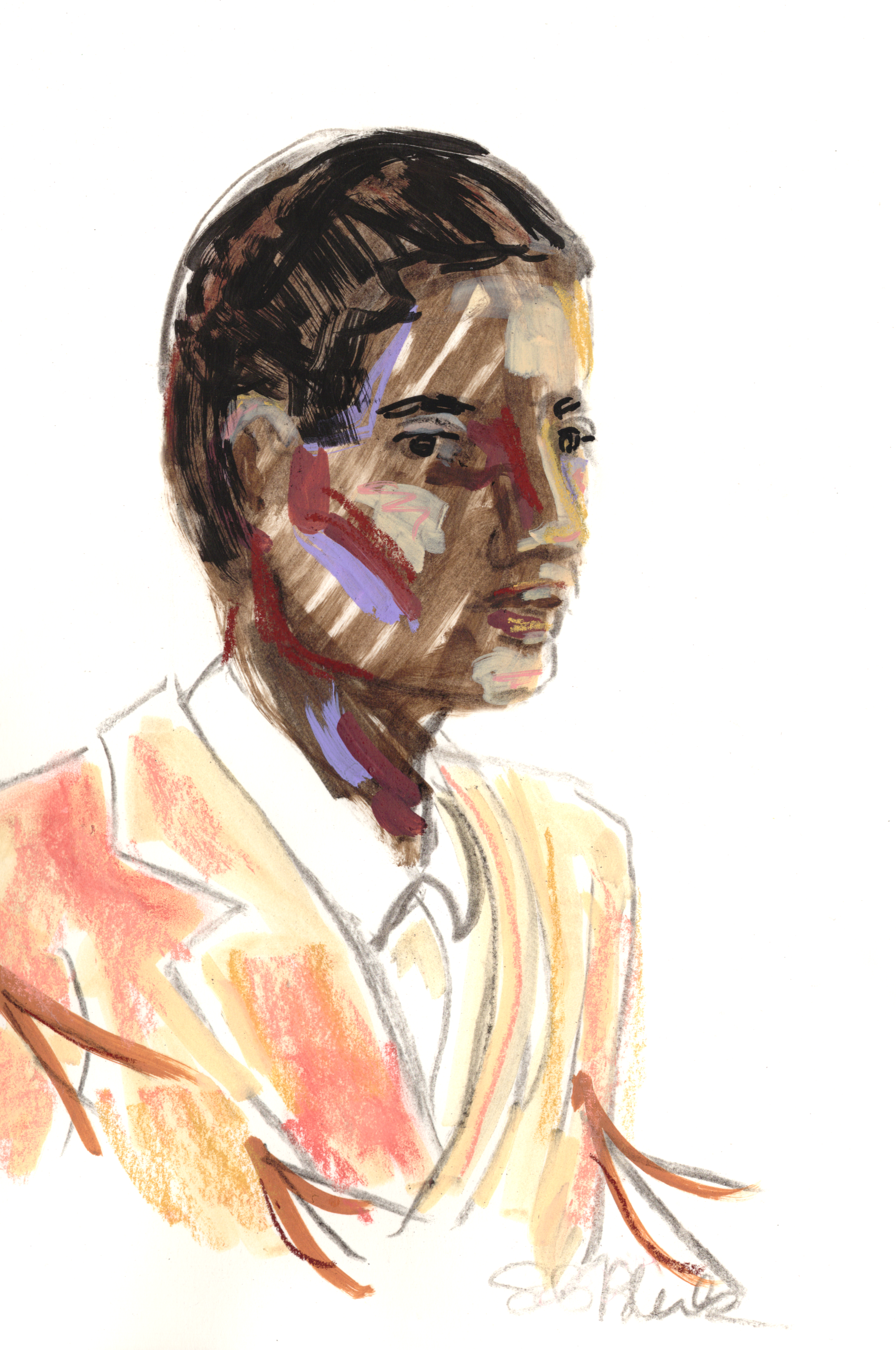 Luxury fashion portrait illustration