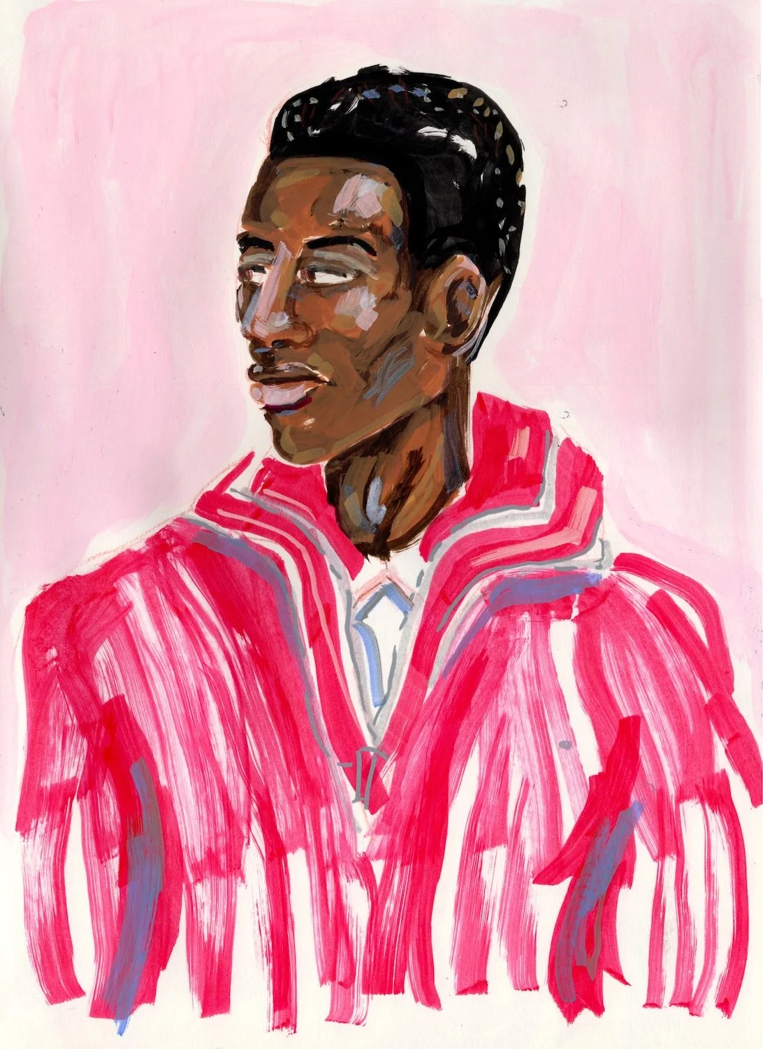 luxury fashion illustration menswear - Seb Black Loewe SS2024