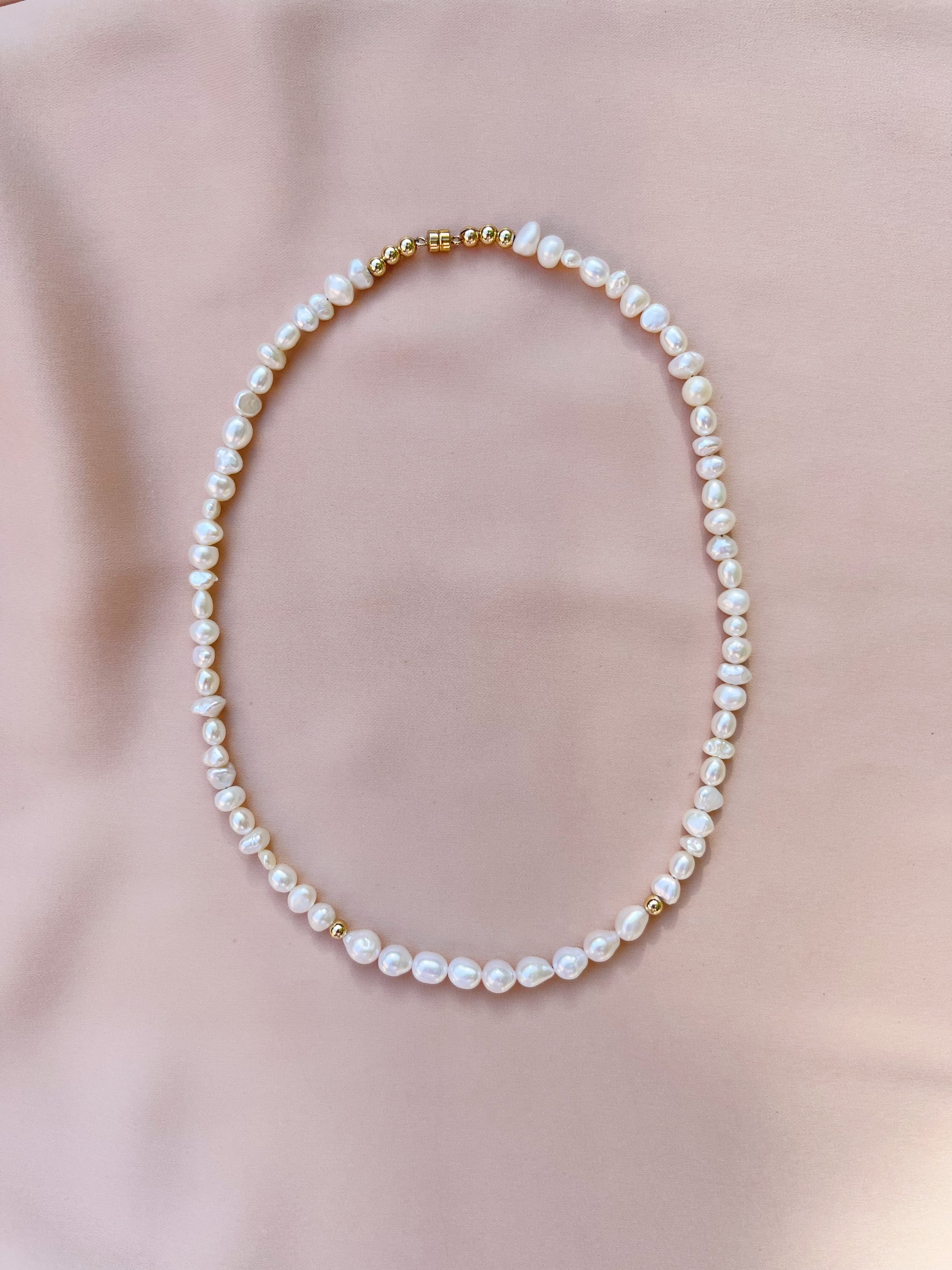Baroque Pearl and 14k Gold- Filled Necklace — Mon Ete Studio | Colorful ...