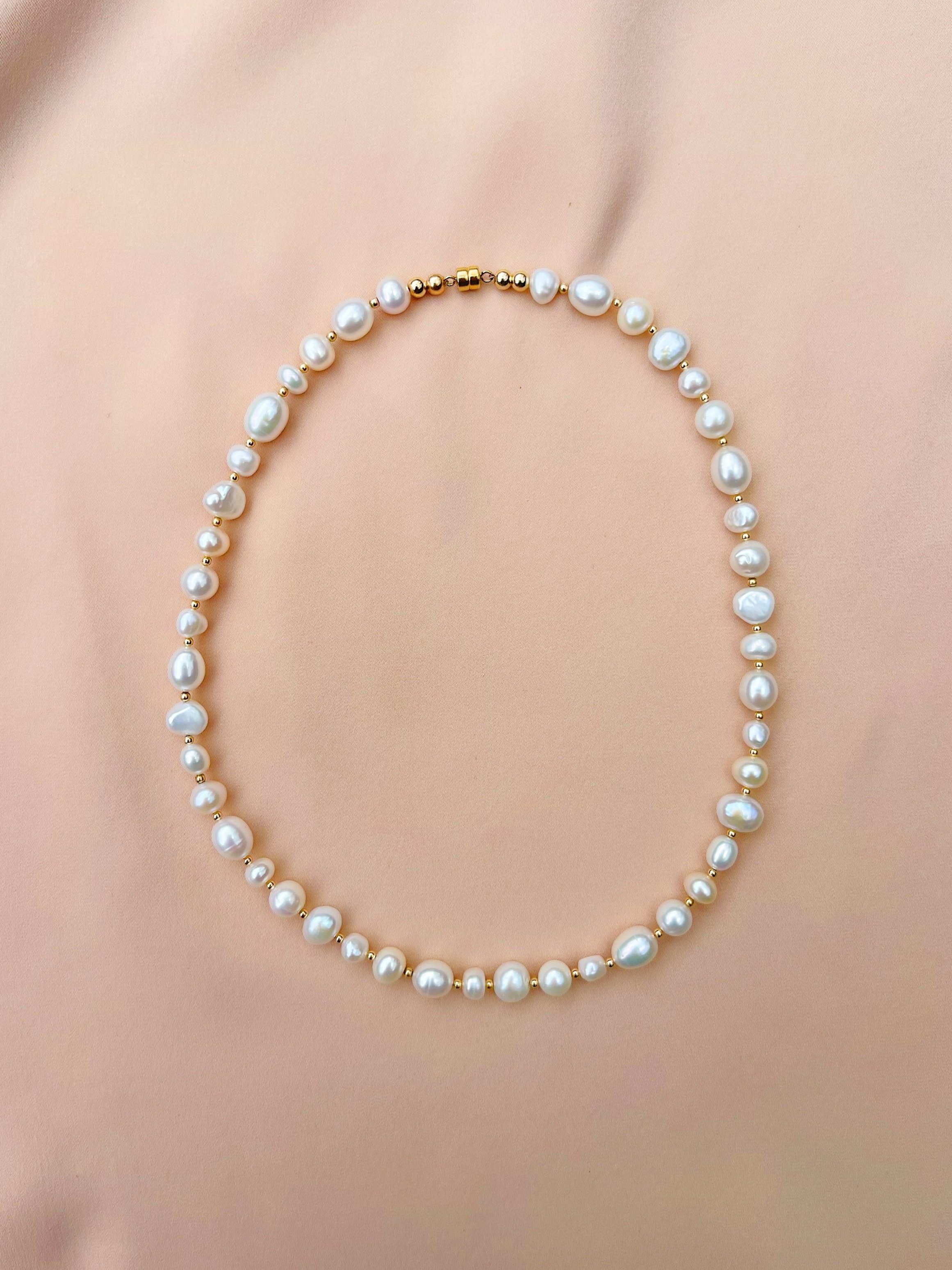 Baroque Pearl and 14k Gold Filled Necklace — Mon Ete Studio | Colorful ...