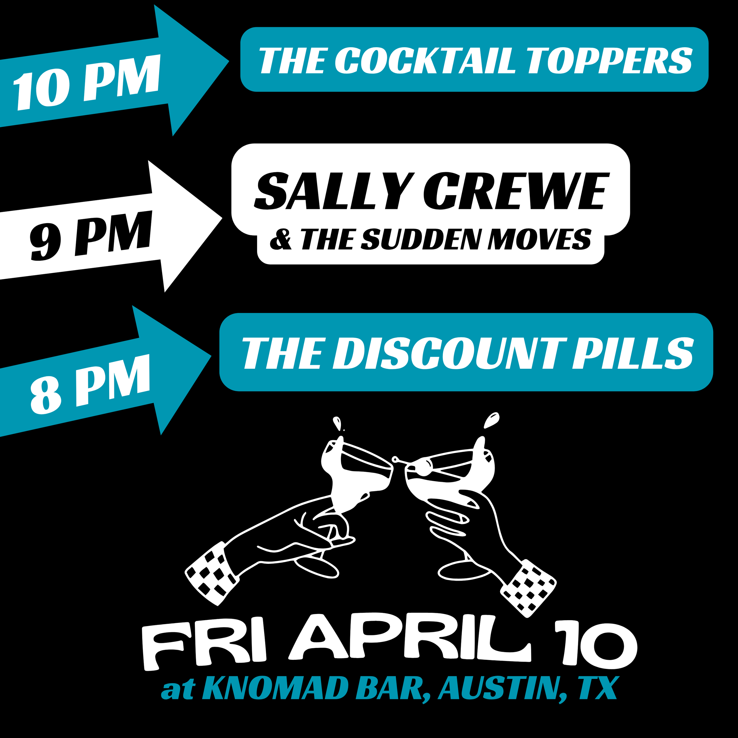 Sally Crewe and the Sudden Moves at Knomad (AUSTIN TX)