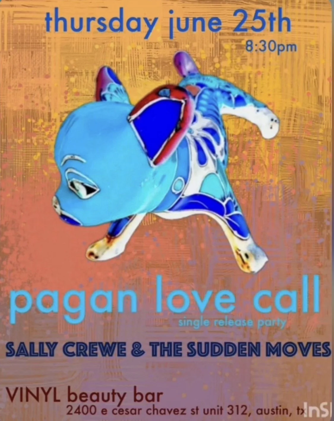 Sally Crewe &amp; the Sudden Moves at Vinyl Beauty Bar (AUSTIN TX)