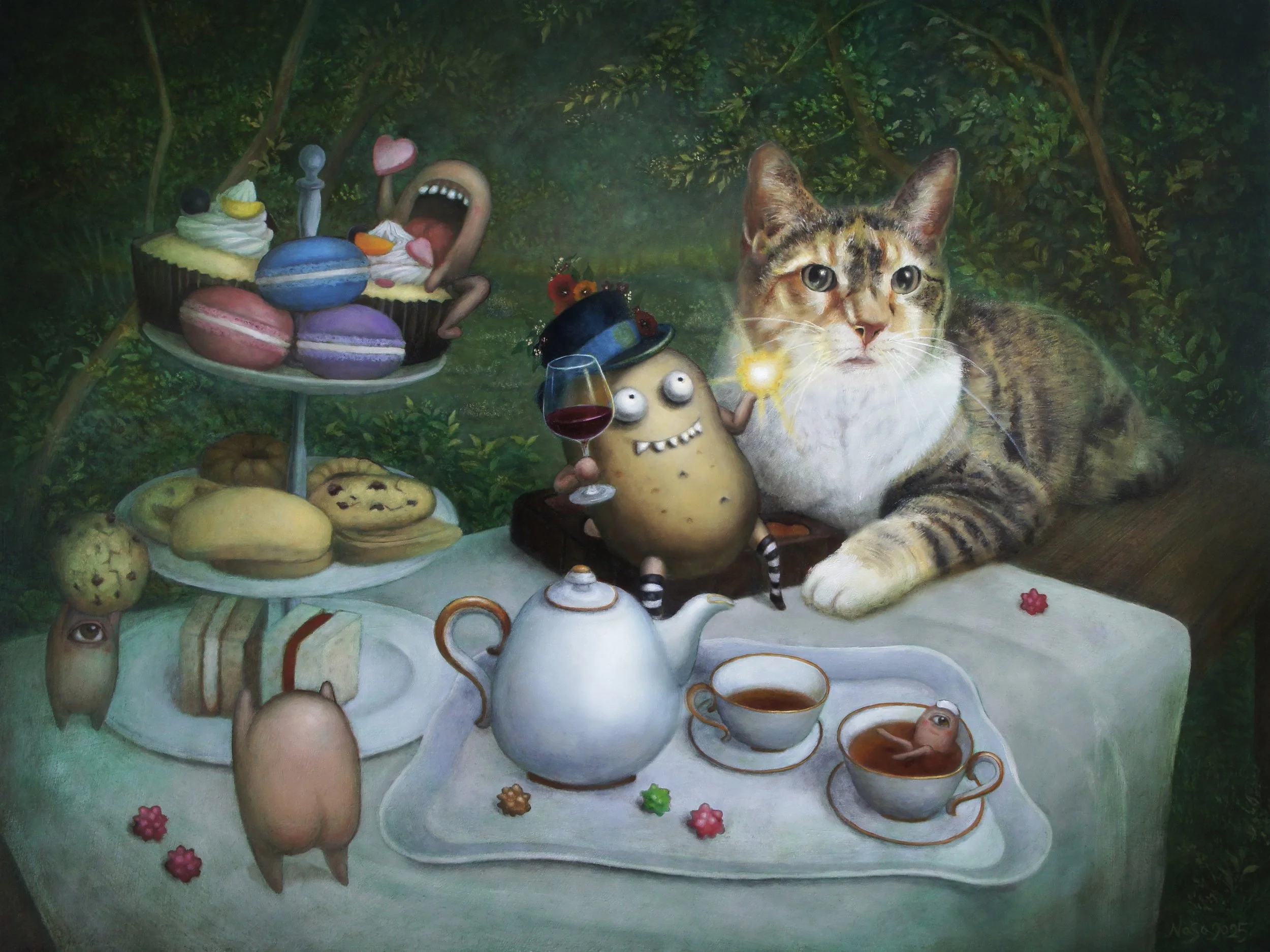 "Secret Tea Party"
12"x16"
oil on panel
2025