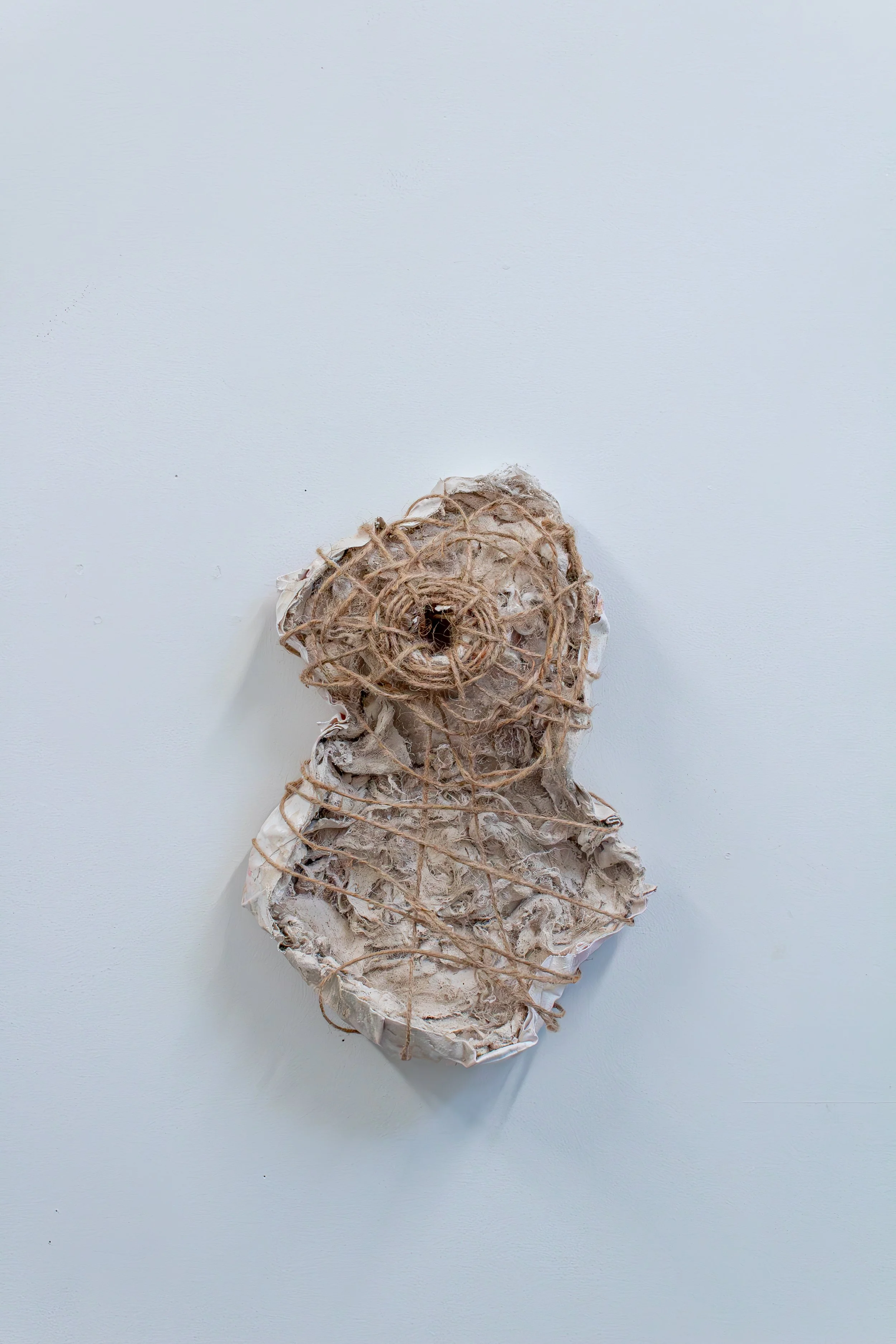 "Necrosis" |
Cast Linen, Twine, Polyfil, and Clay Slip |
Fall 2023