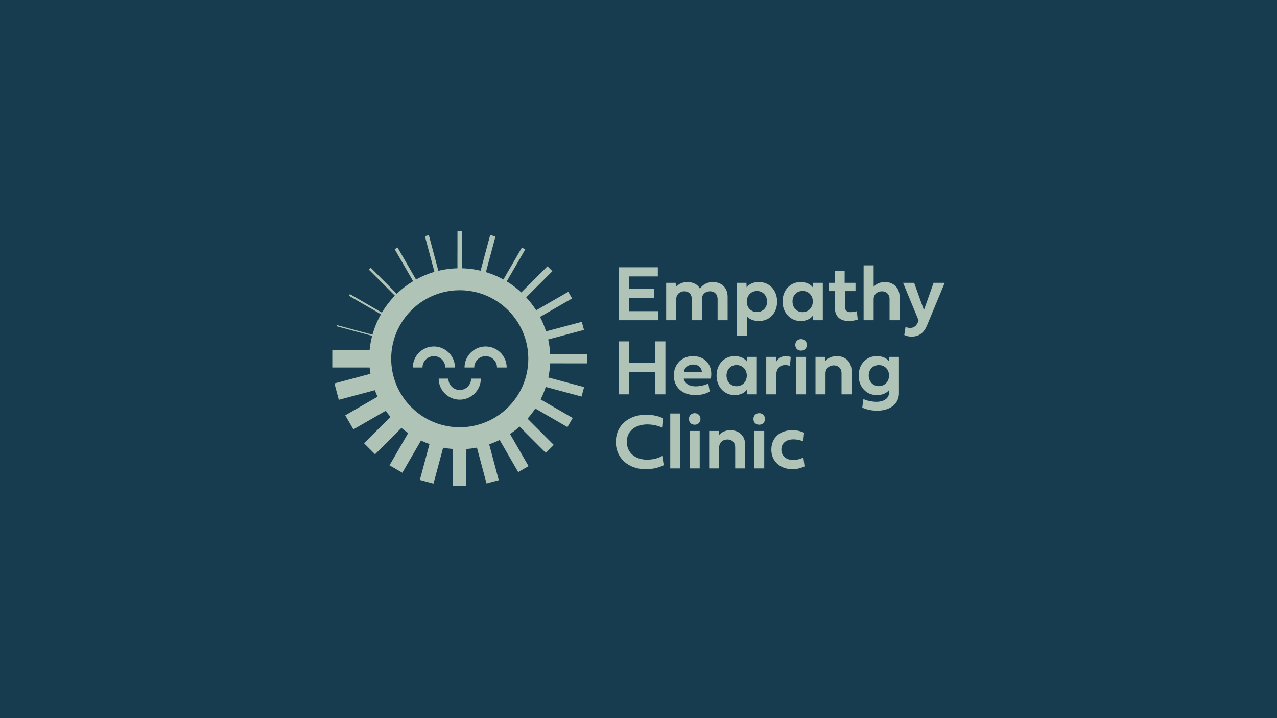 Empathy Hearing Clinic logo on navy background