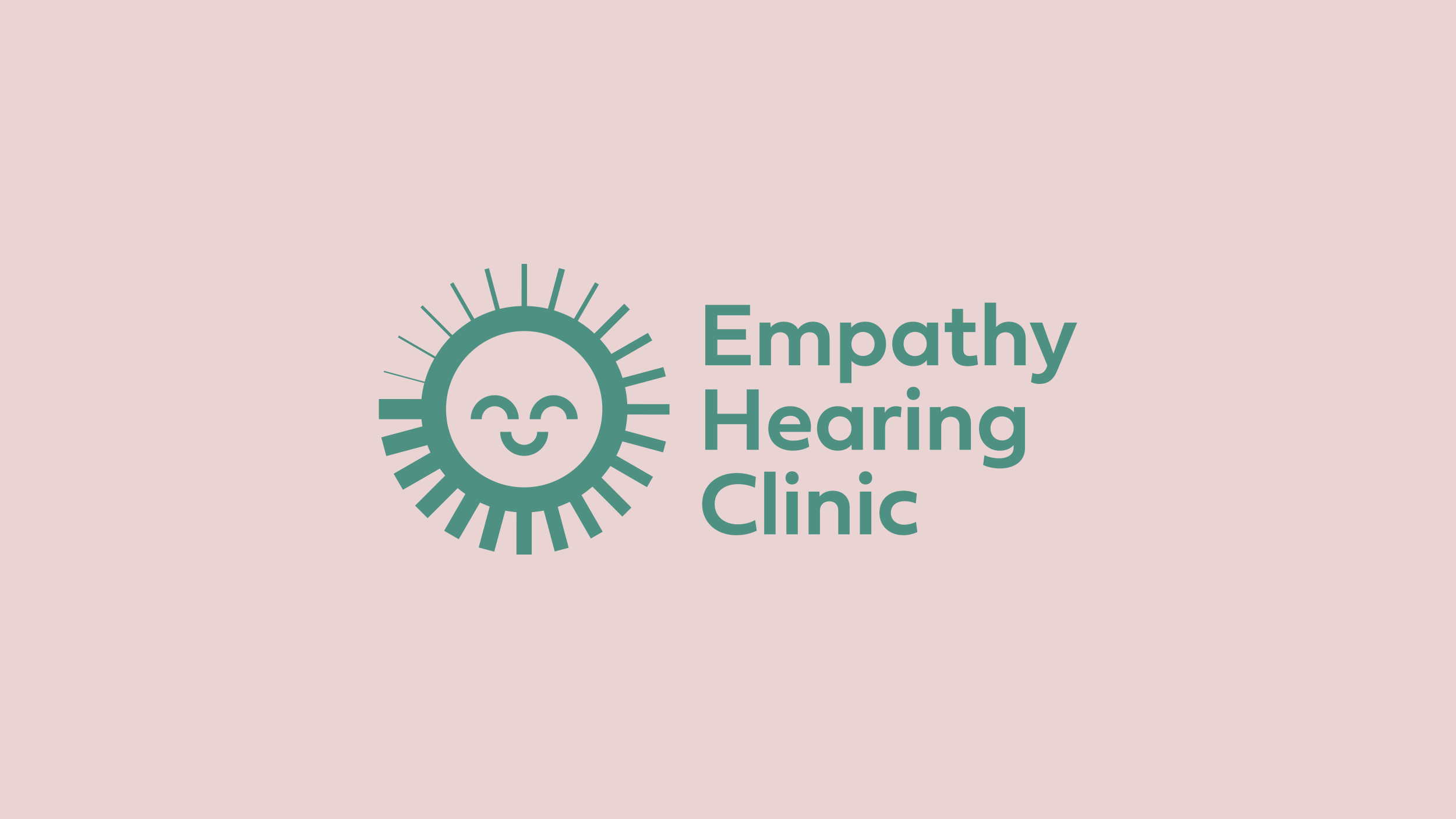 Empathy Hearing Clinic logo on pink background
