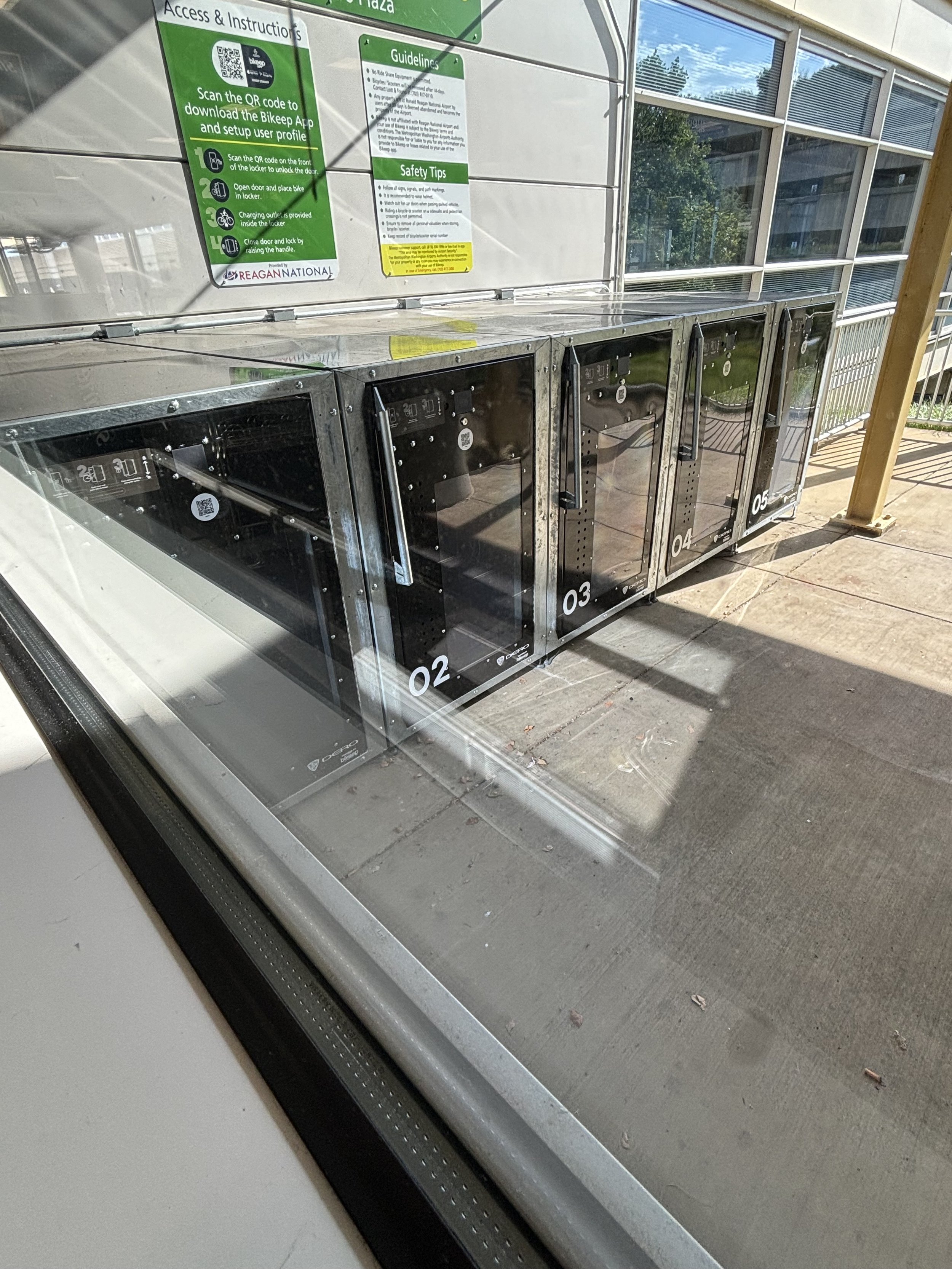DIFFERENT TYPES OF CONTAINERS NEAR THE SOUTH SECURITY AREA. THESE COULD BE CONTAINERS FOR SMALLER LIQUIDS