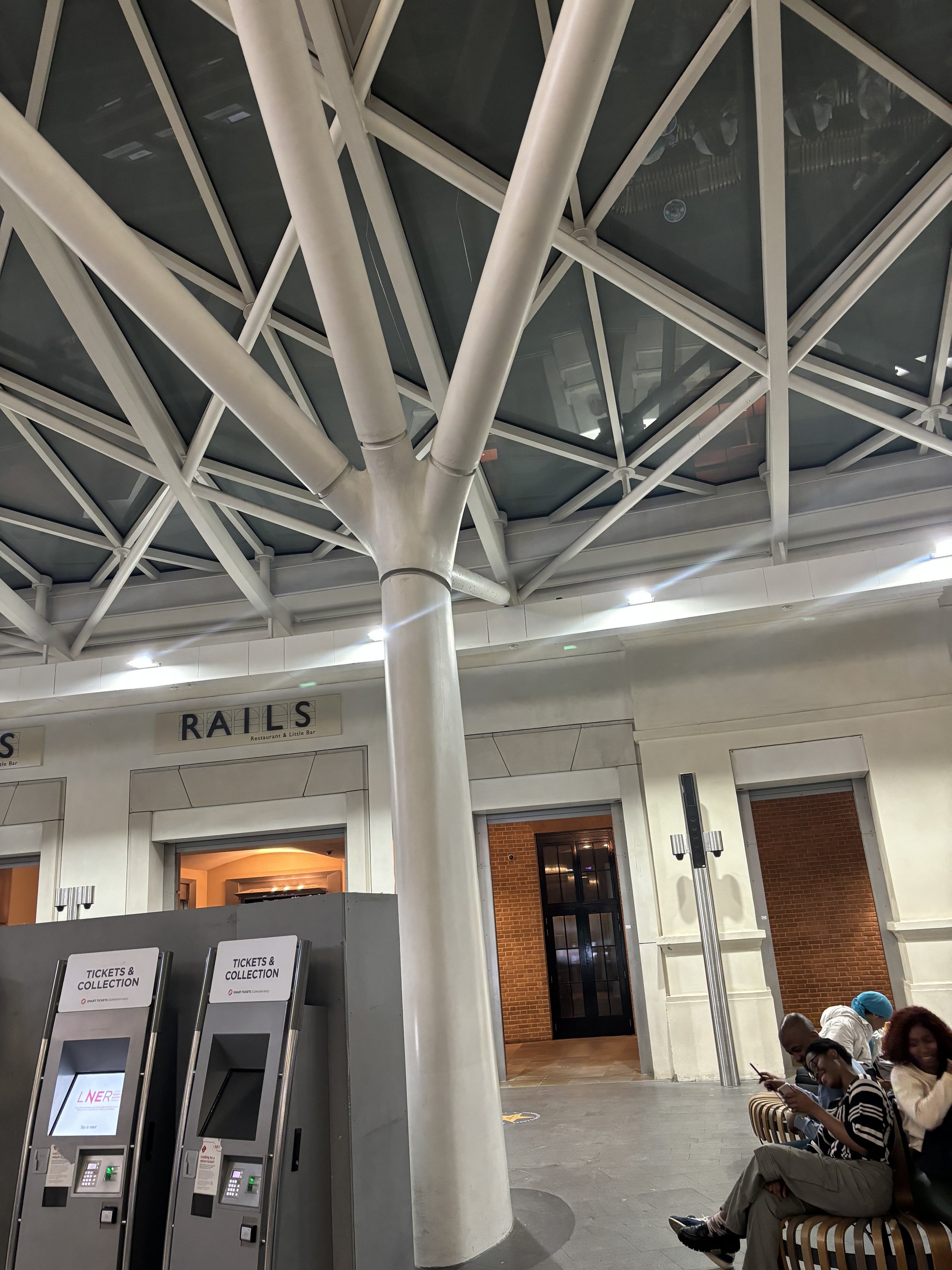 KINFS CROSS STATION. THE SAME PIPE DESIGN IN THE ROOF AREA OF KINGS CROSS. MANY OF THESE PIPES COULD BE USED FOR LIQUIDATION IN THE AQUAMATION PROCESS