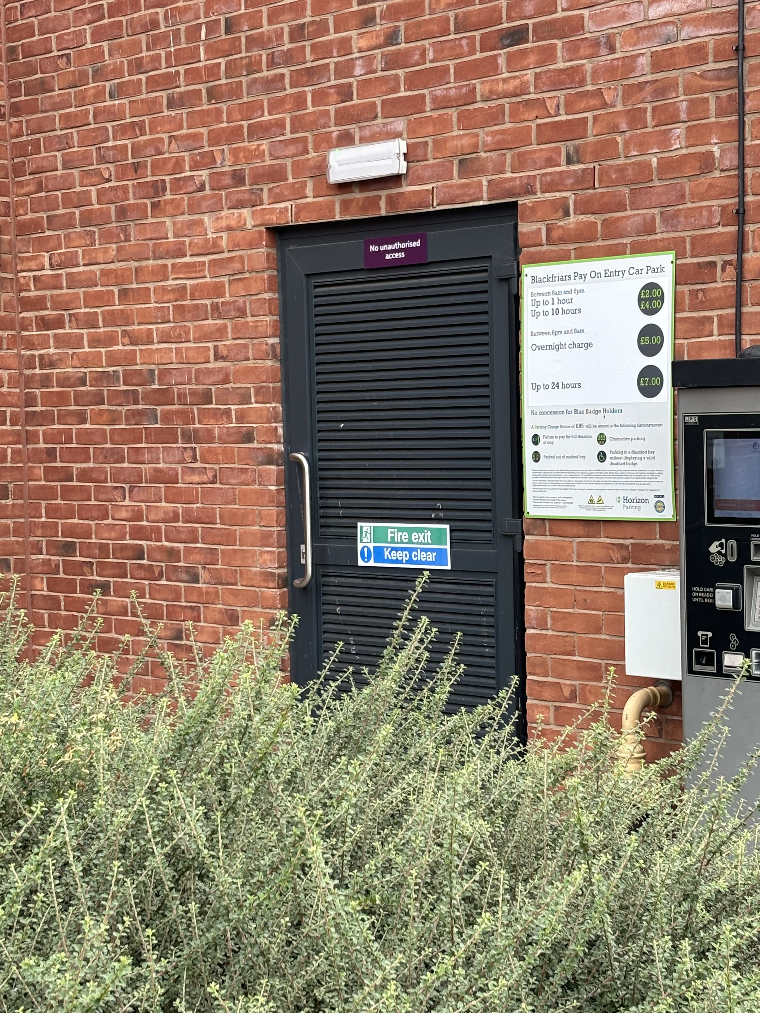BO UNAUTHORISED ACCESS DOOR RIGHT IN THE VICINITY OF THE OTHER EQUIPMENT. IT'S PLAUSABLE IT IS A STAFF ENTRANCE BUT ALSO THAT IT HIDES A DARK SECRET