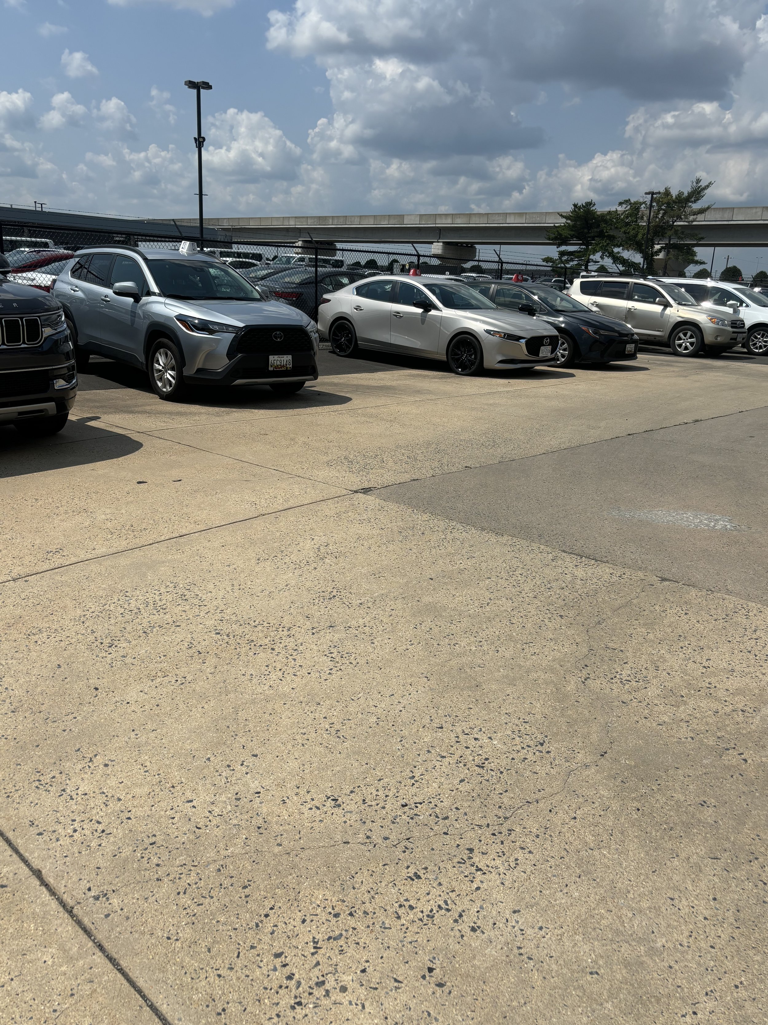 AN ASSORTMENT OF DIFFERENT HIRE CARS ON THE LOT