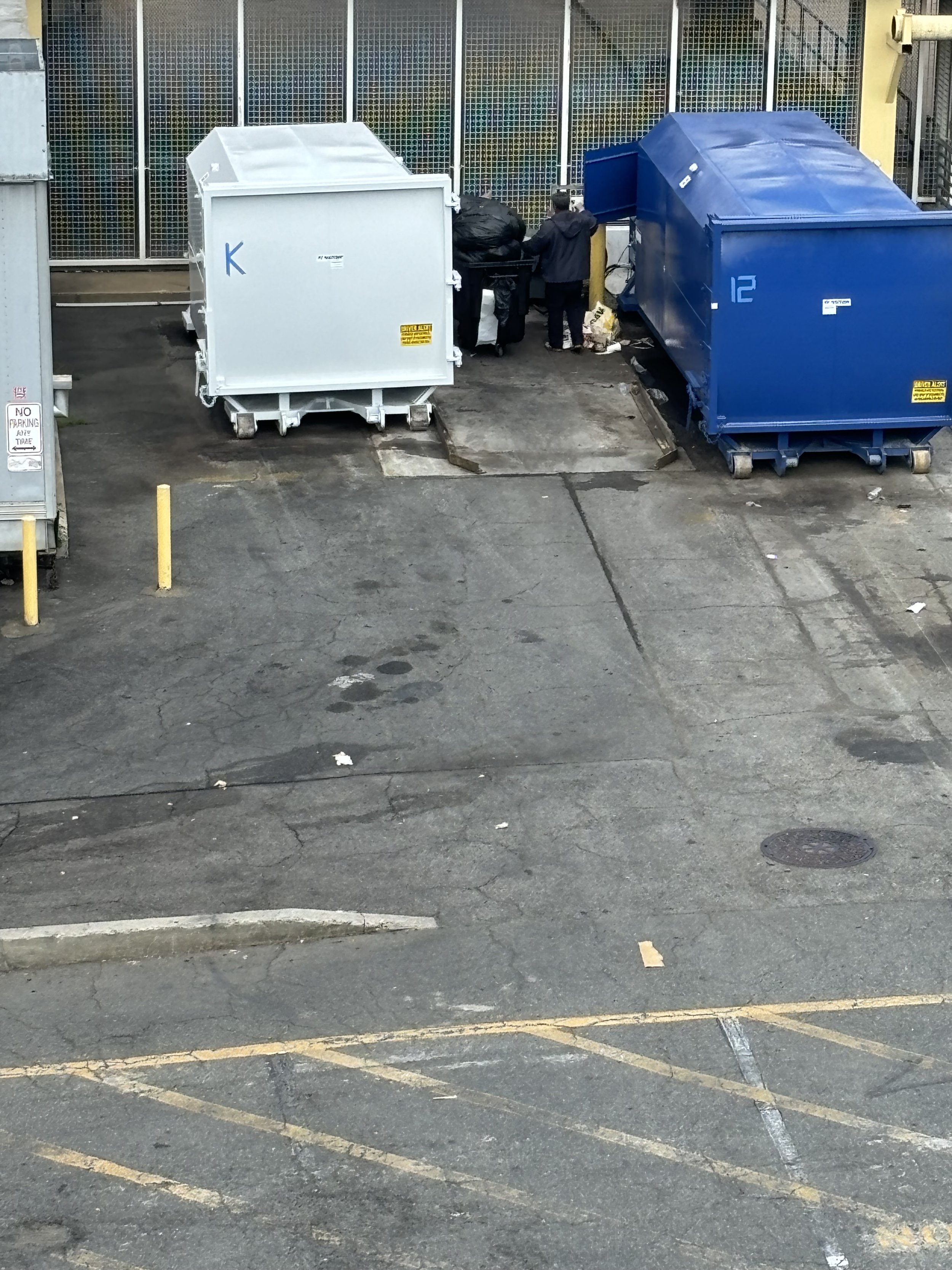 A CLOSE UP OF THE CONTAINERS AND RUBBISH BEING EMPTIED INTO THE RIGHT CONTAINER. IS IT AN INCINERATOR AND USED TO BURN OBJECTS WHICH THE AQUAMATION PROCESS CANNOT BREAK-DOWN