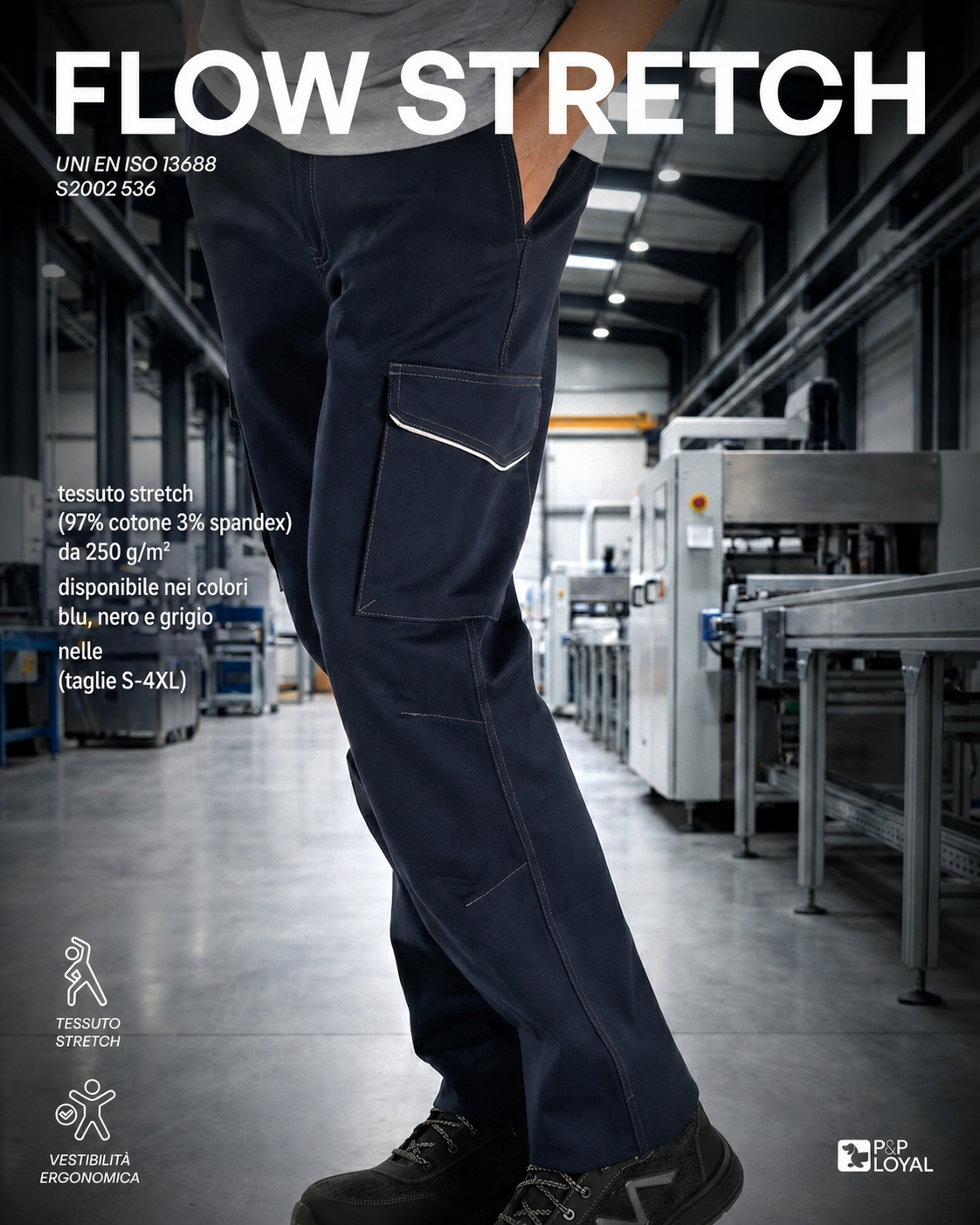 Flow Stretch by P&amp;P: Il pantalone stretch: elegante, tecnico, quotidiano