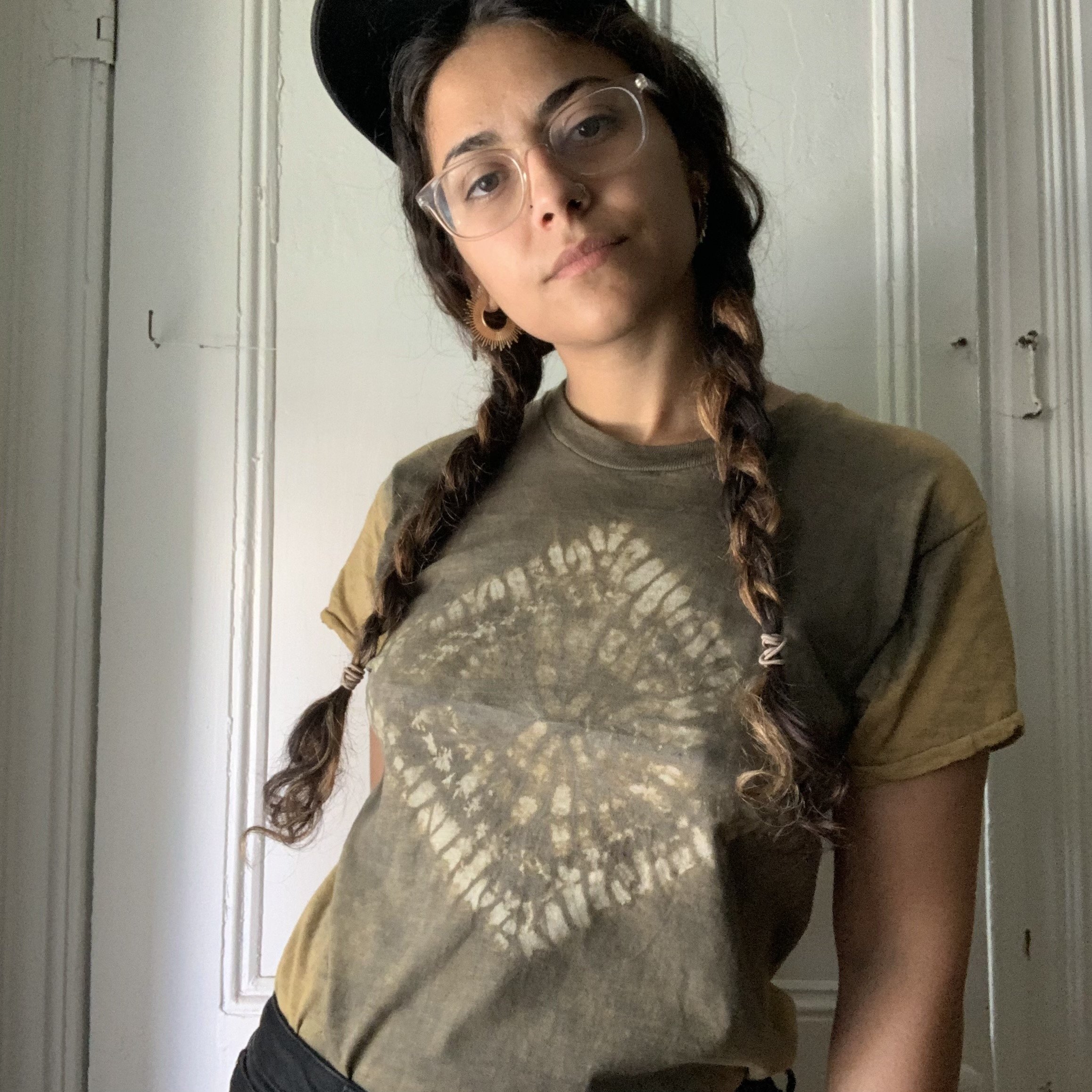 Vintage Fruit of the Loom Tee dyed with Himalayan Rhubarb Root and Iron