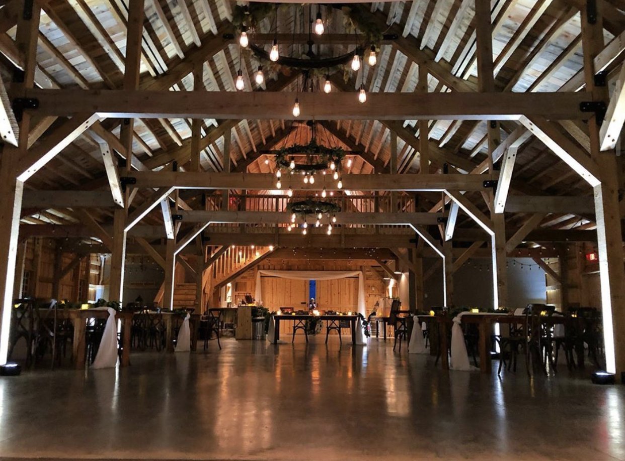 Barn Uplighting at Greywacke Meadows