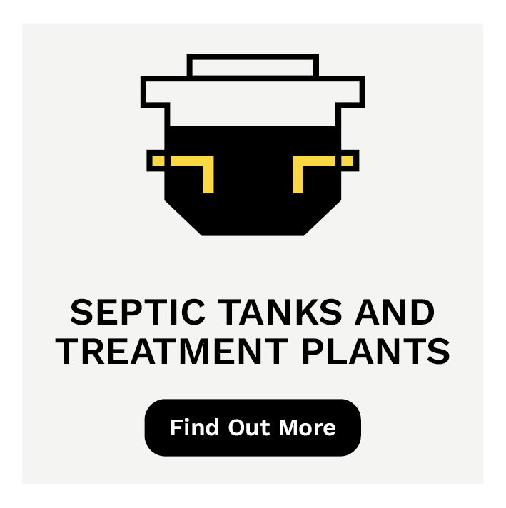 A septic tank separates waste, a treatment plant will clean your household waste before it deposits it back into a natural watercourse.