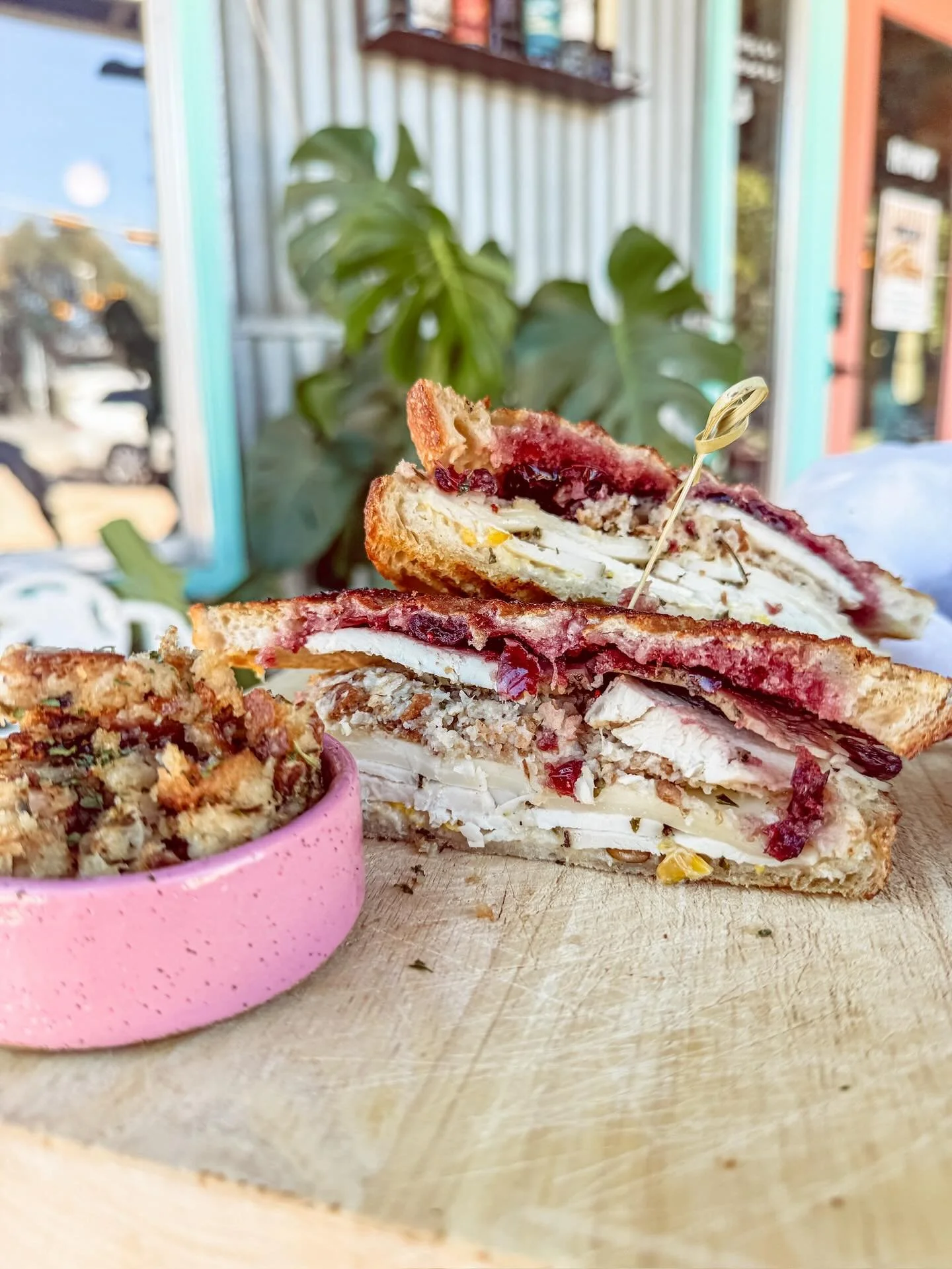 The Thanksgiving Turkey returns!! It&rsquo;s the one you wait for all year long and undoubtedly everyone&rsquo;s favorite!  Our house roasted sliced turkey, roasted corn mayo, cornbread stuffing, smokey melty guyere, and house cranberry sauce.  Serve
