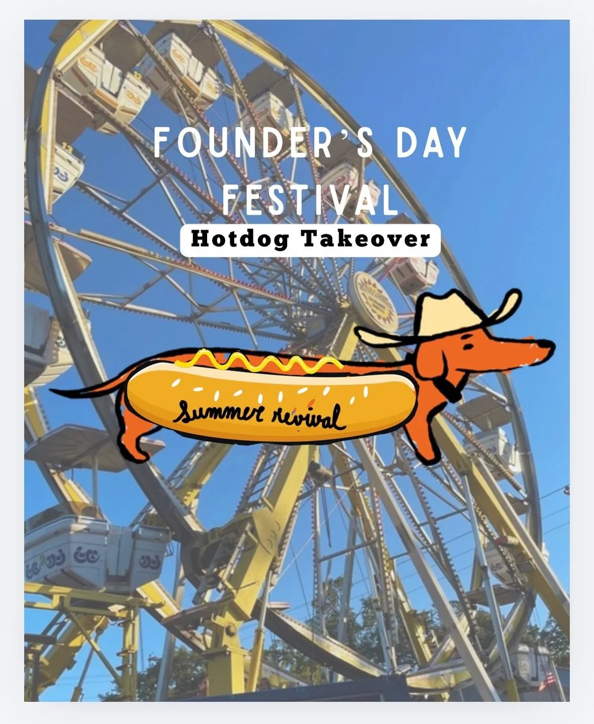 We are excited to be a part of this year&rsquo;s Founder&rsquo;s Day Festival April 24-26! 🎡 

Summer Revival will serving 10&rsquo; Gourmet Wagyu Dogs from Hudson&rsquo;s Meat Market and our insanely delicious Lavender Lemonade at the newly added &