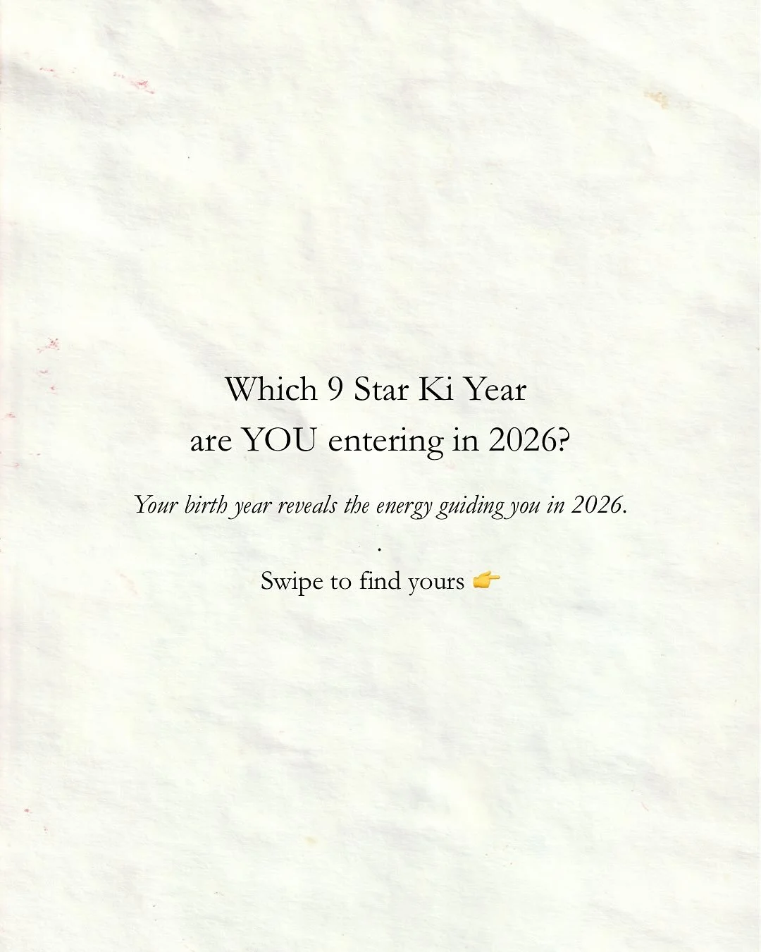 You&rsquo;re right on time.

9 Star Ki is an ancient way of understanding the energy of time that blends numerology with the stars.

It shows where you are in your nine-year cycle of growth, change, and renewal.

Some years are meant for action. Othe