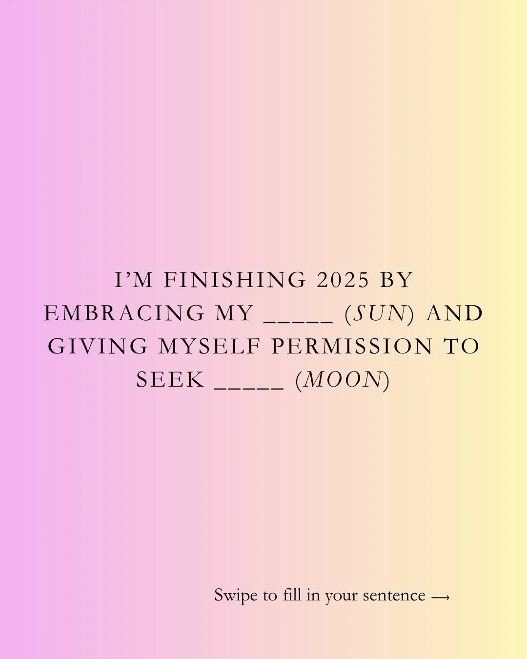 I know 2025 was a hard year for lots of us, but it&rsquo;s important not to rush into 2026 without processing + reflecting first.

As you move into the last month of 2025, there&rsquo;s something sacred about slowing down enough to acknowledge:

&bul