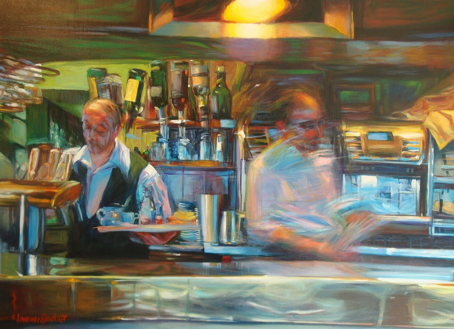 'Avant le concert' - acryl op canvas - 81 x 60 cm