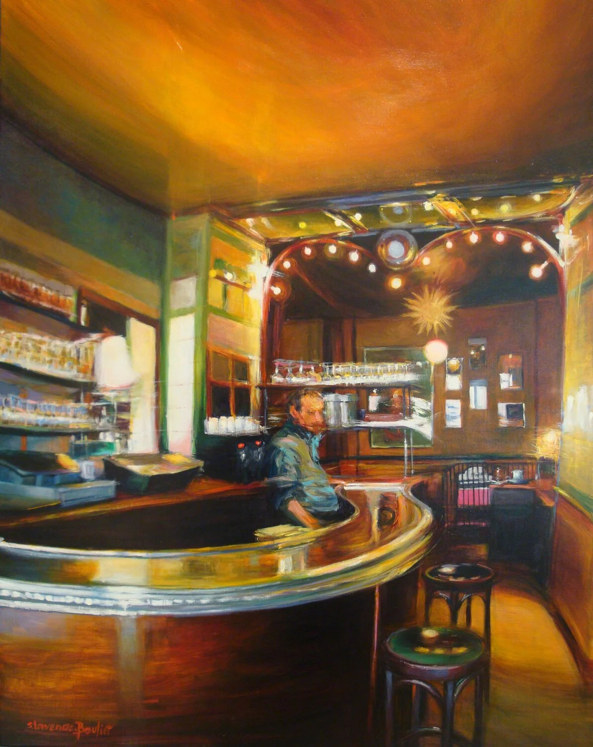 'Le clown bar' - acryl op canvas - 81 x 65 cm